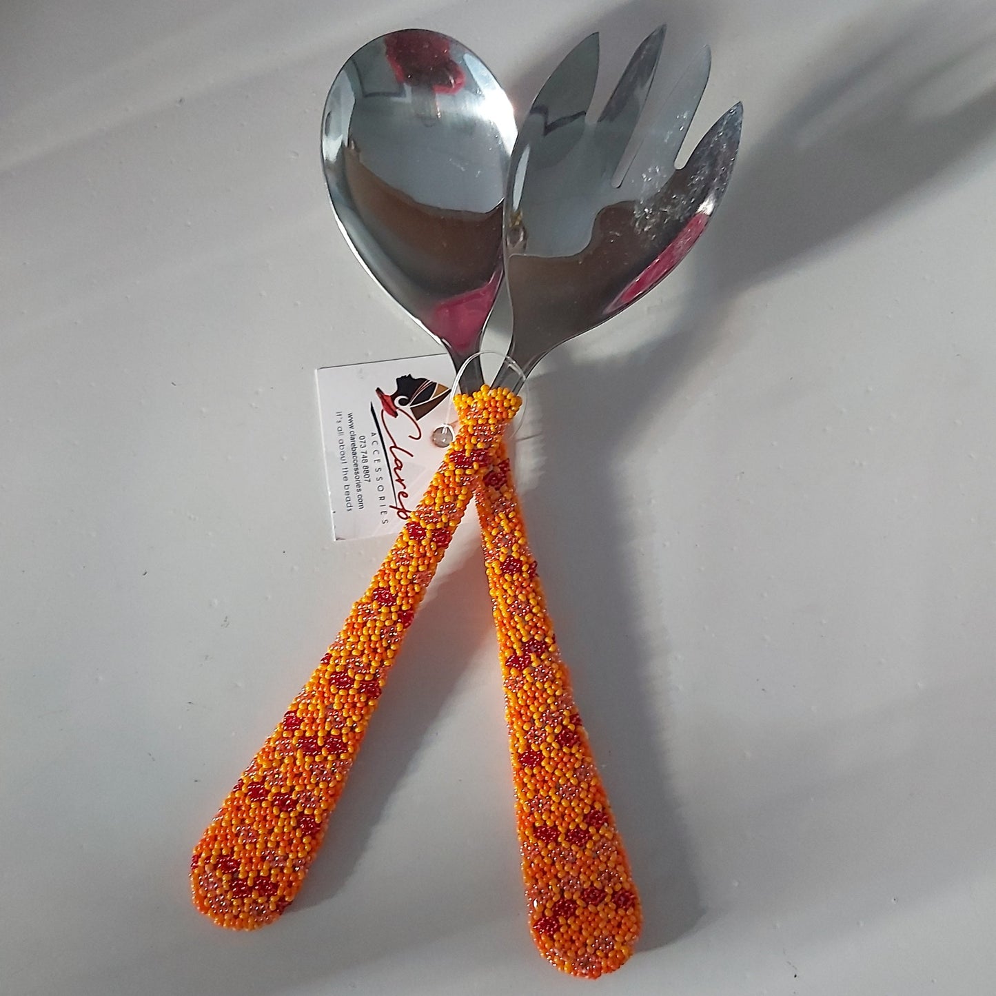 Beaded Salad Servers set (2)