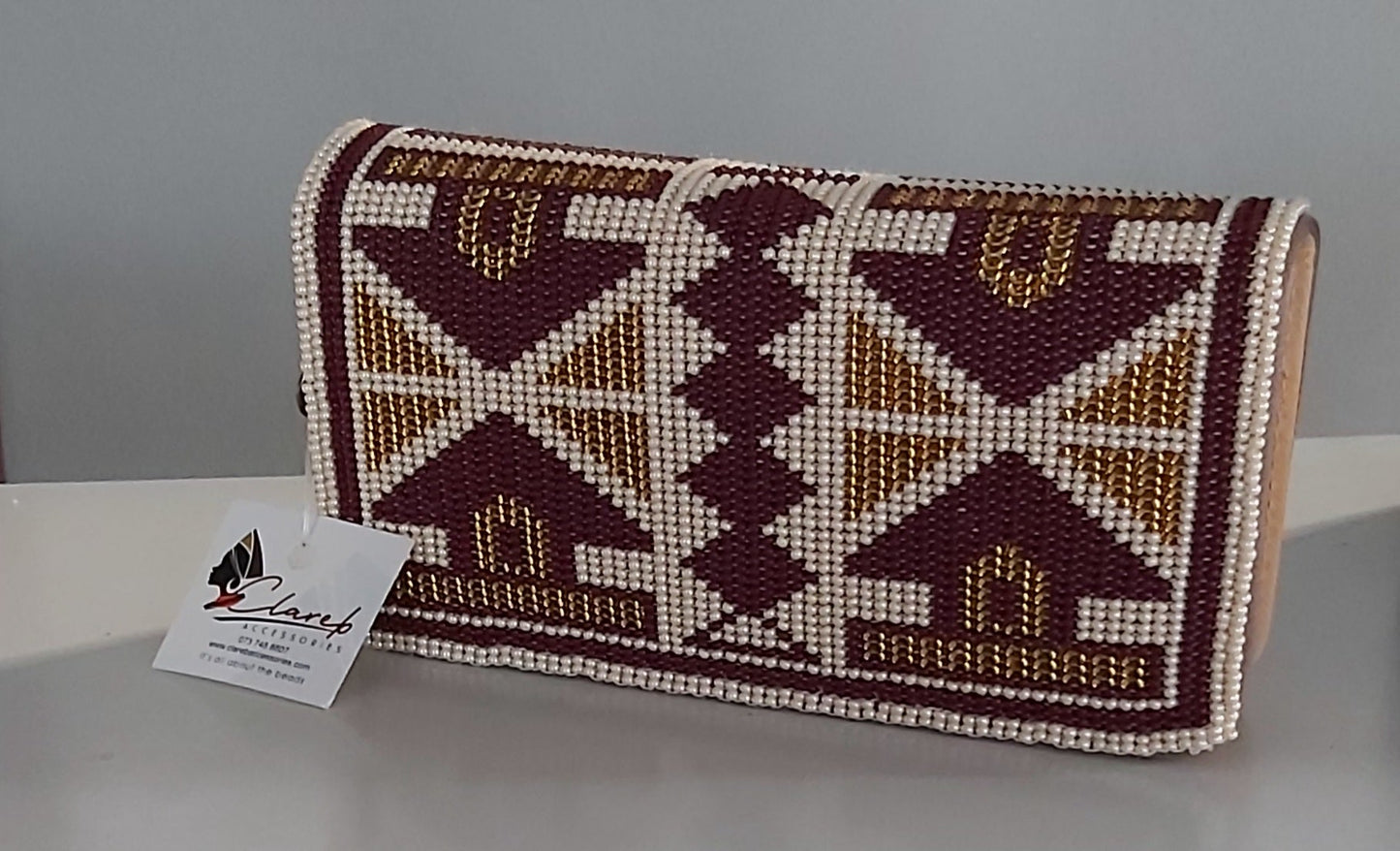 Beaded Wallet (Ndebele pattern)