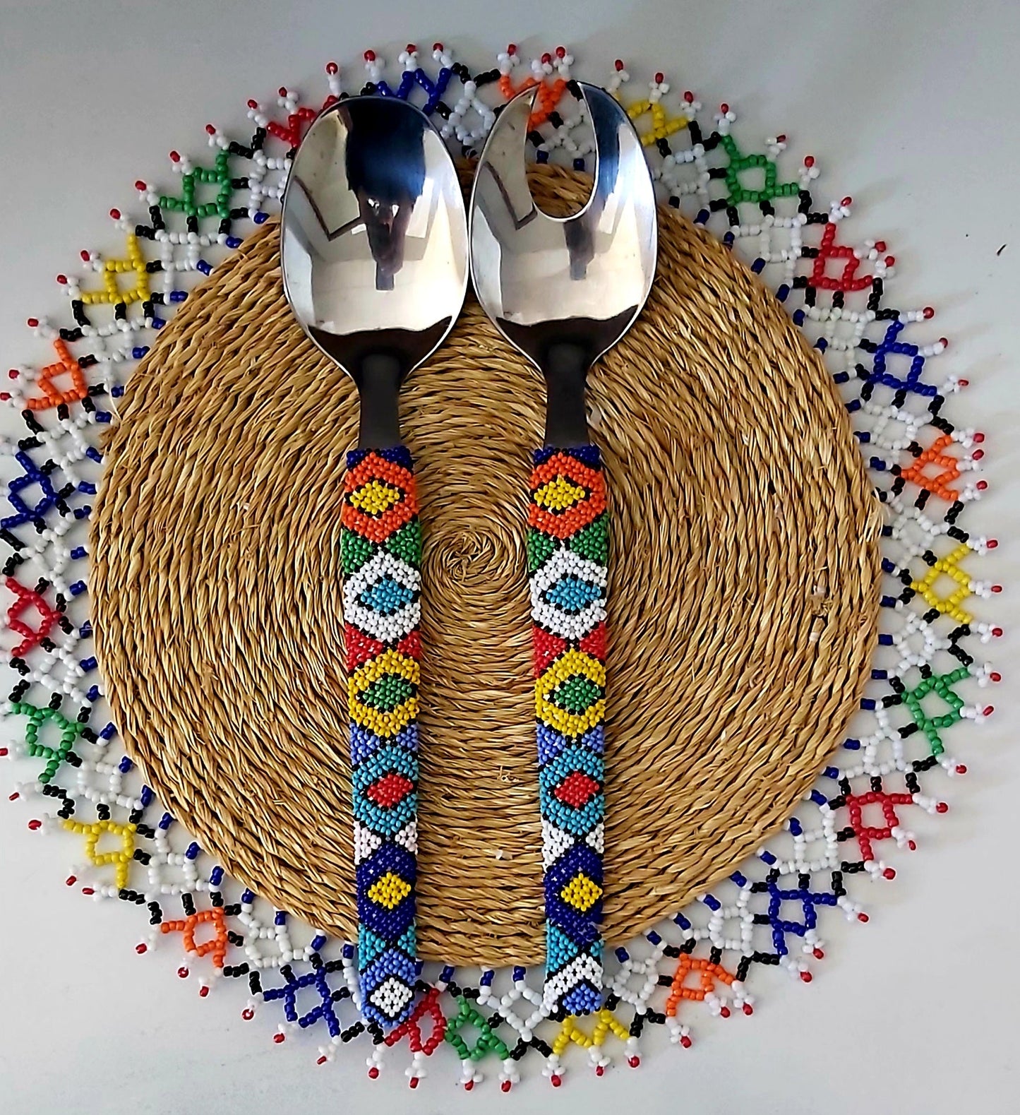 Beaded Salad Servers set (2)