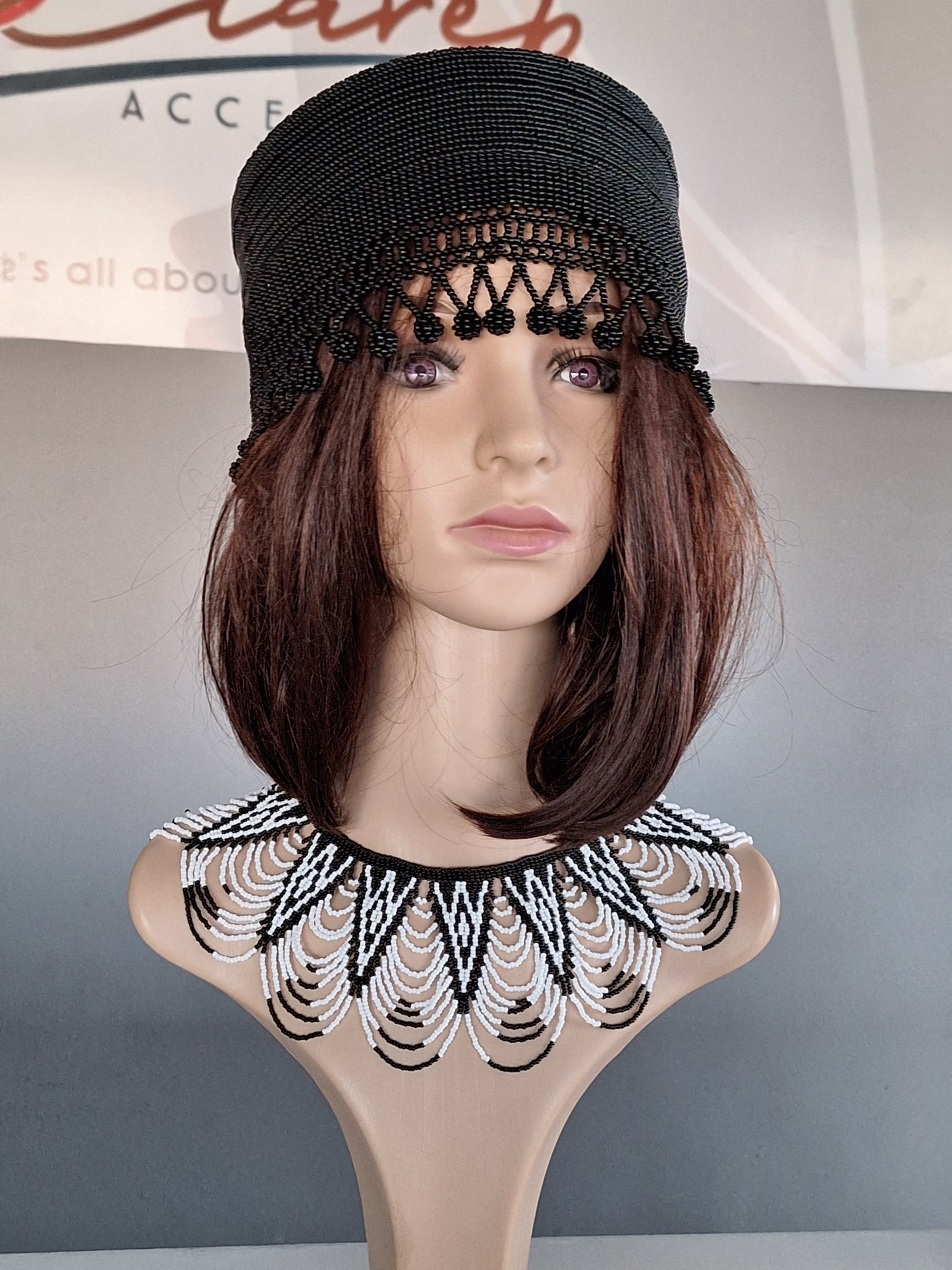 Beaded Crown Hat