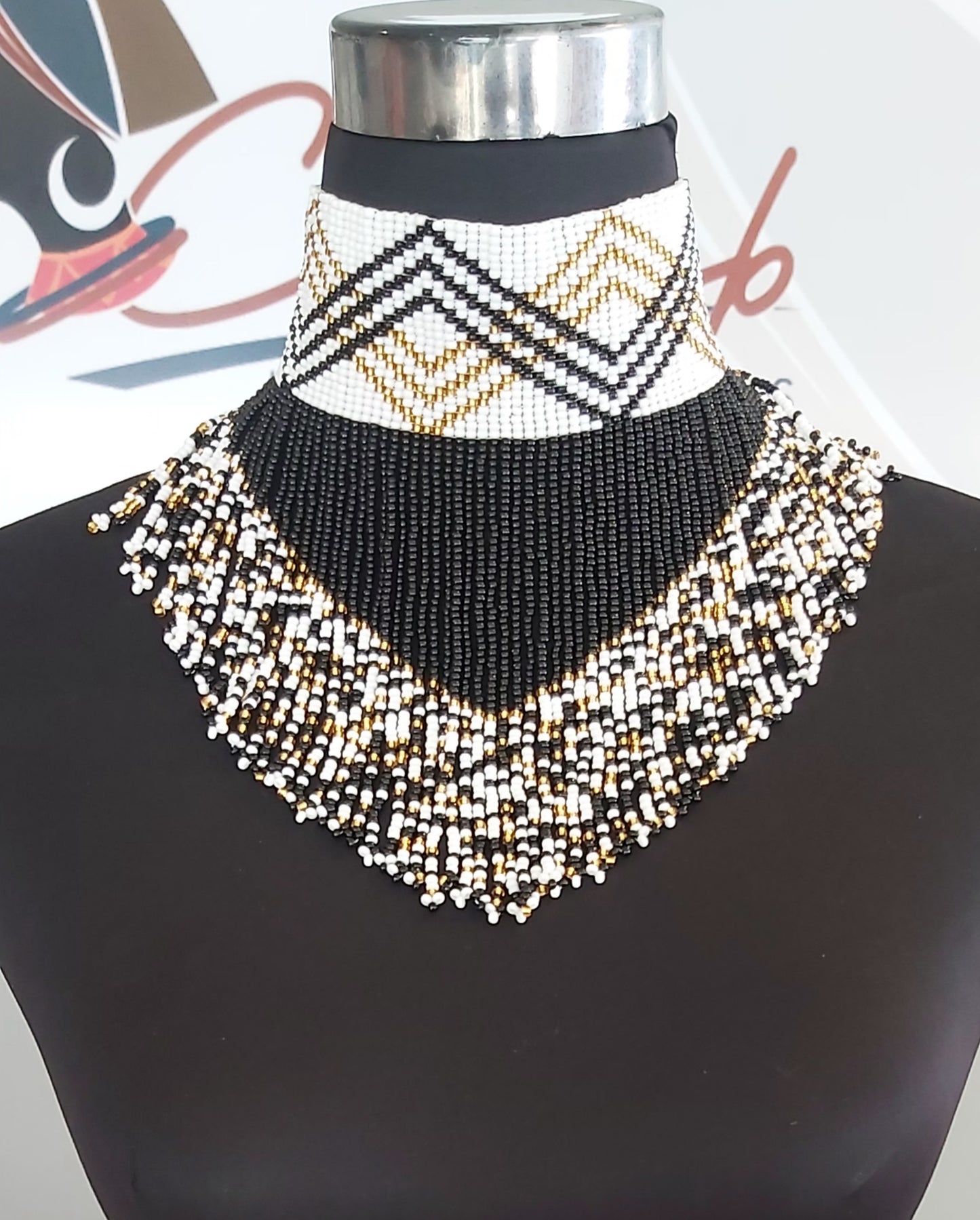 Beaded HighNeckpiece Chocker