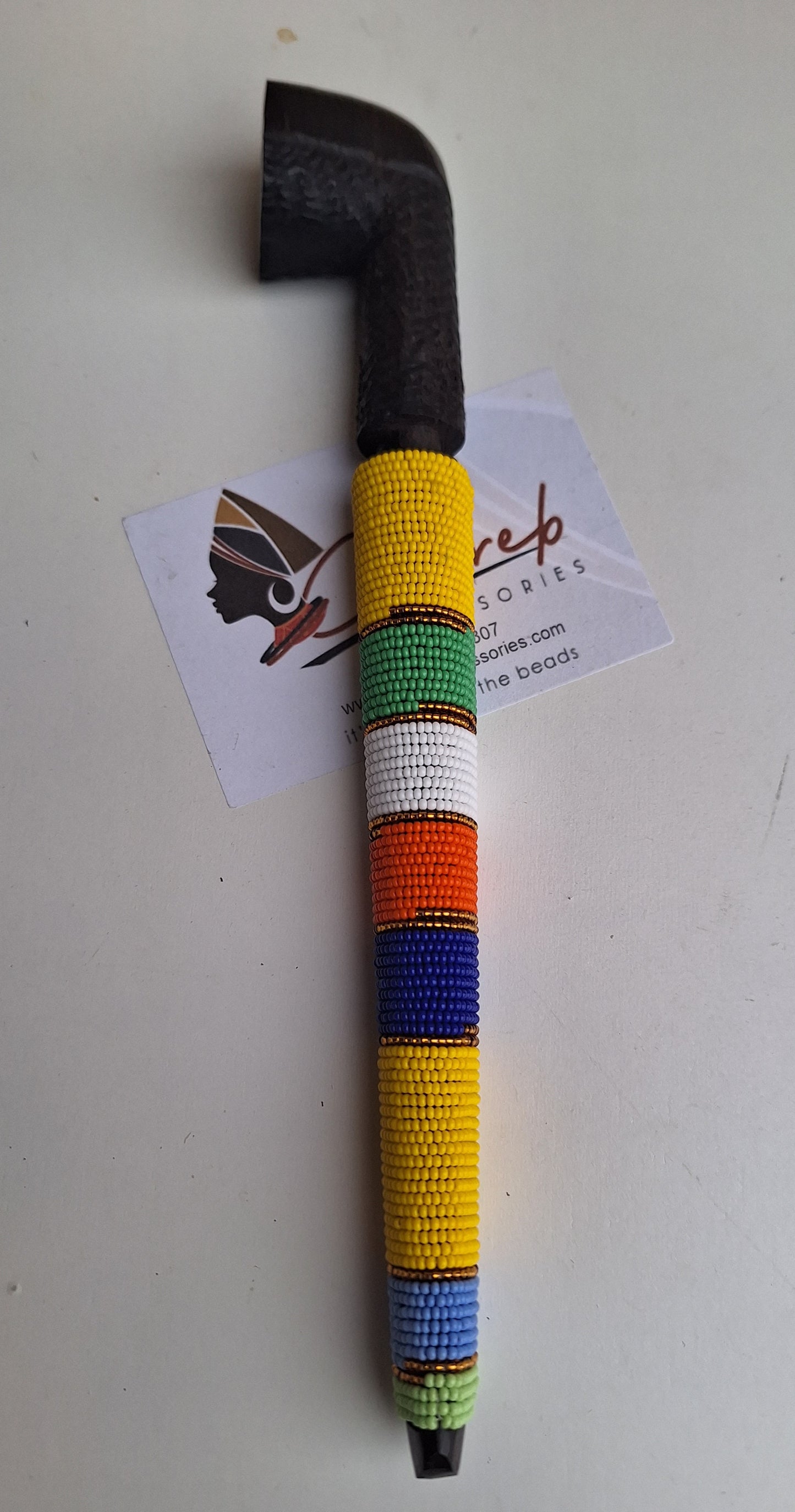 Beaded Smoke Pipe / Inqawe