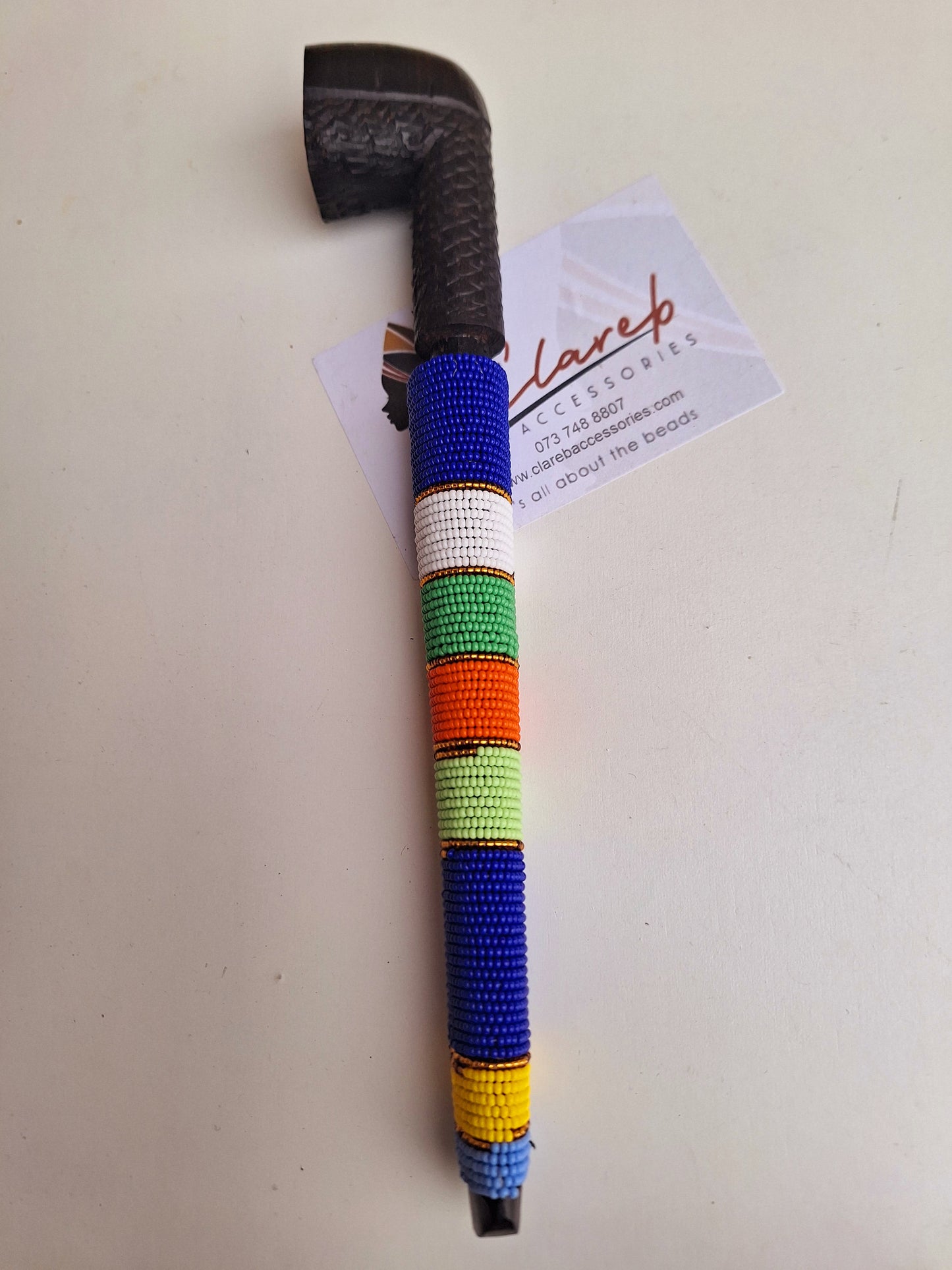 Beaded Smoke Pipe / Inqawe