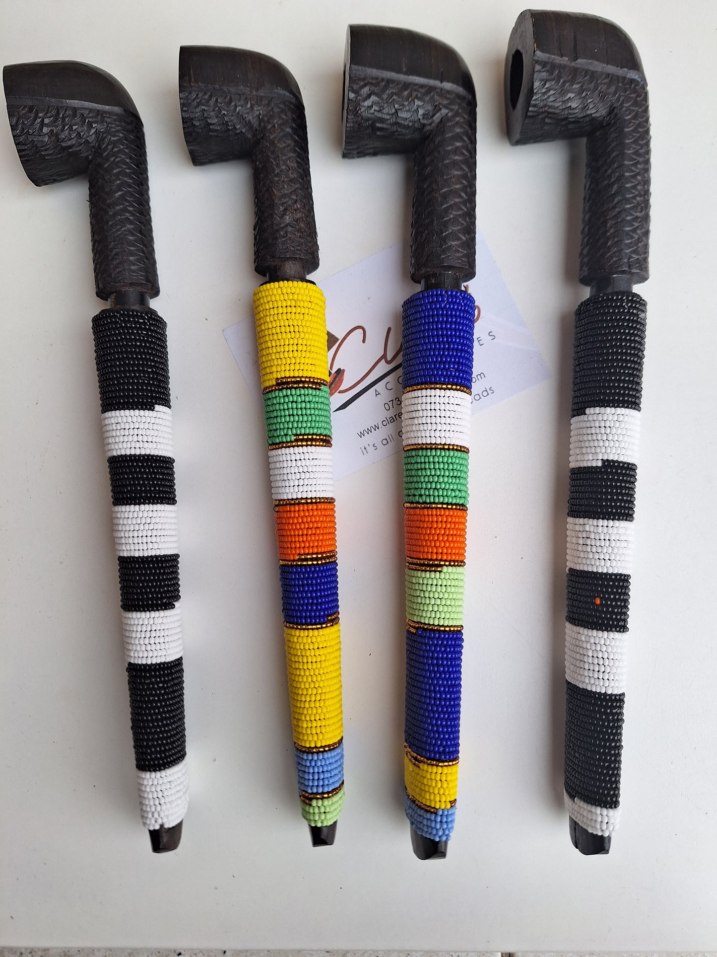 Beaded Smoke Pipe / Inqawe