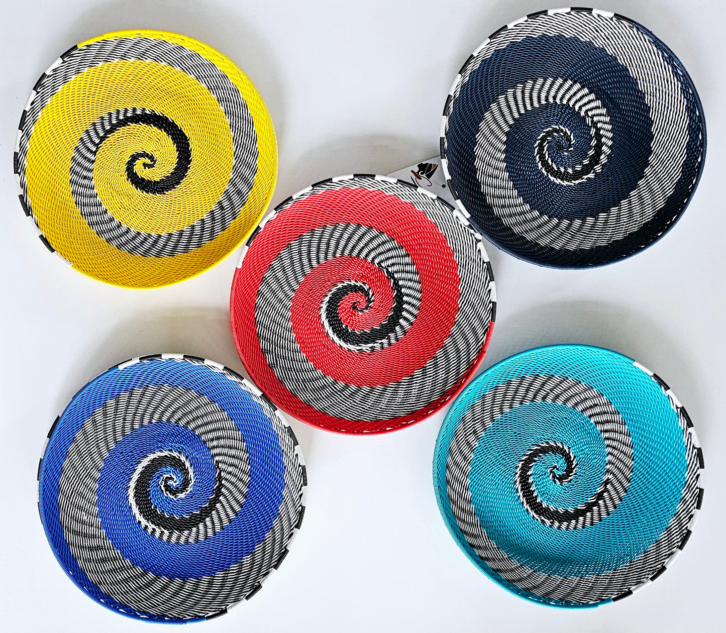 Telephone Wire Round Trays 21.5cm