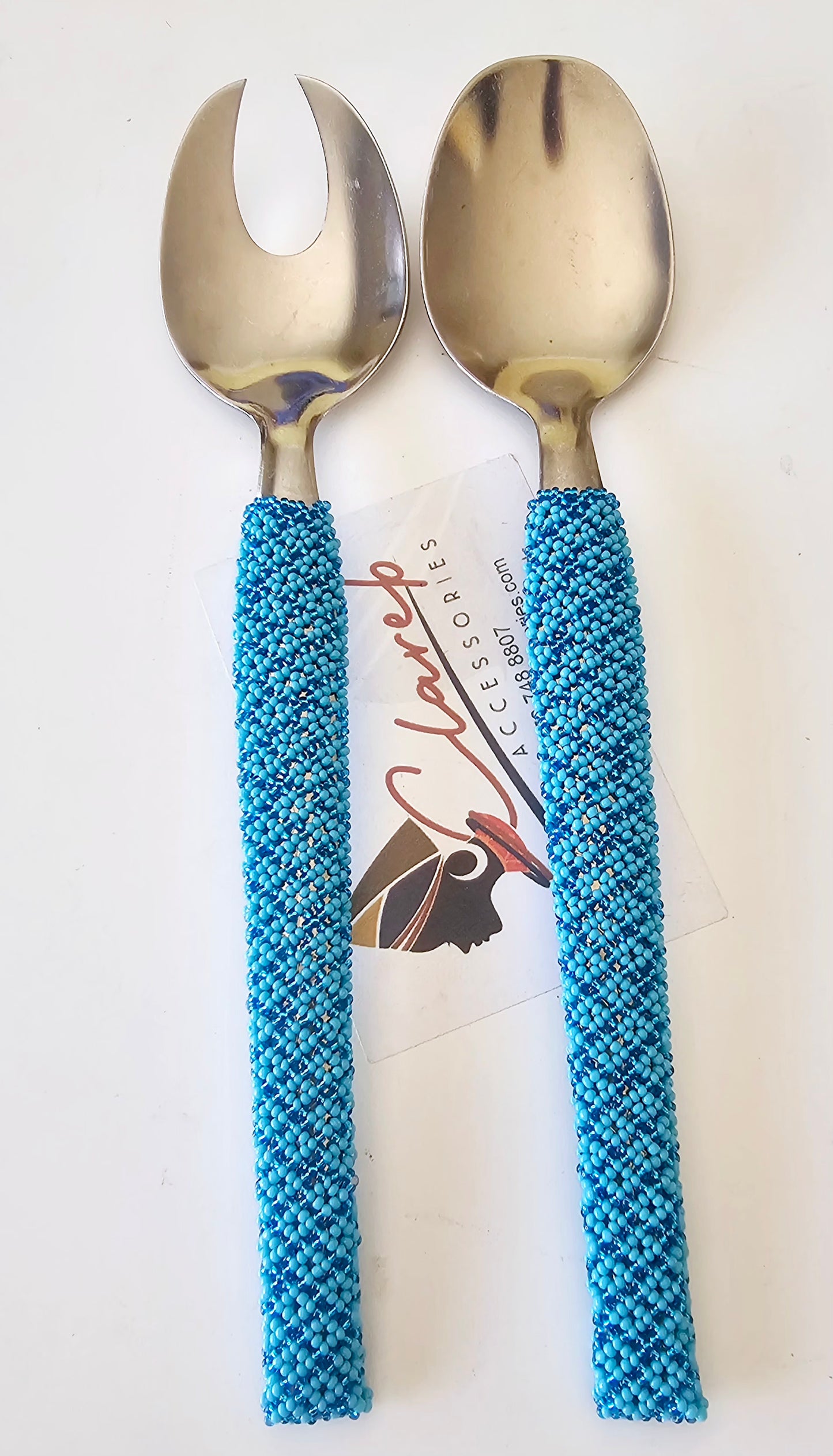 Beaded Salad Servers set (2)