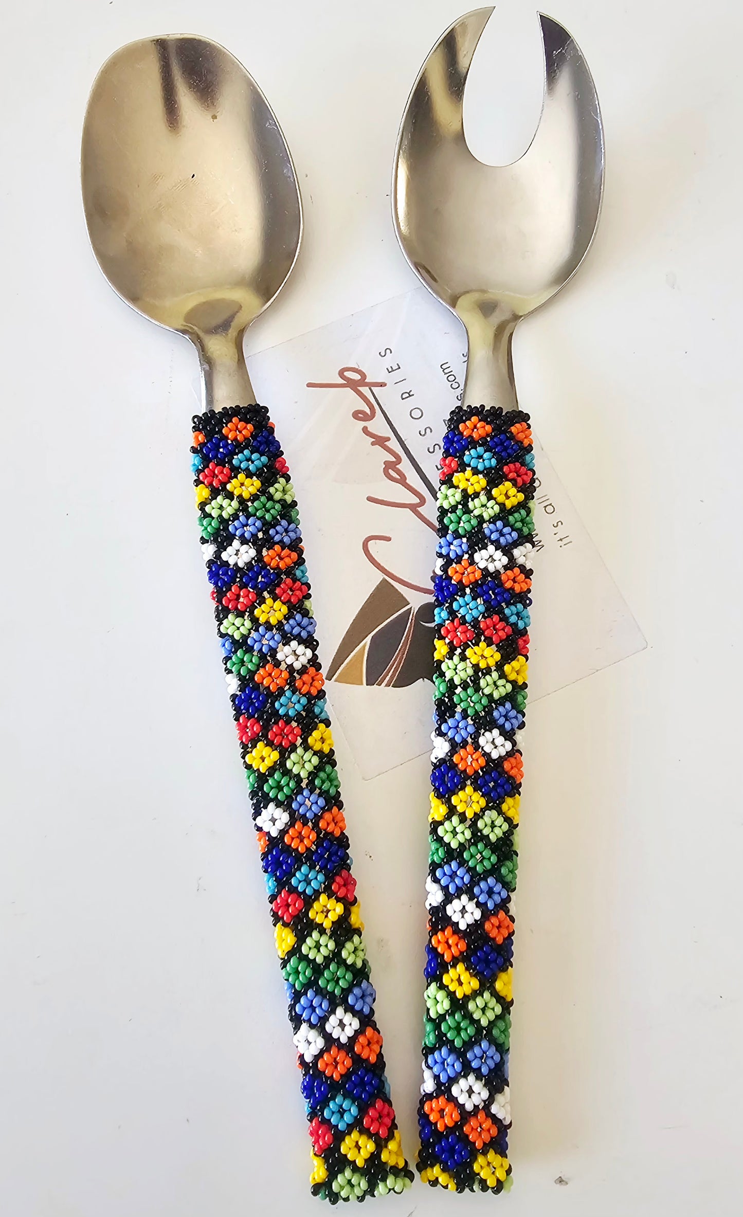 Beaded Salad Servers set (2)