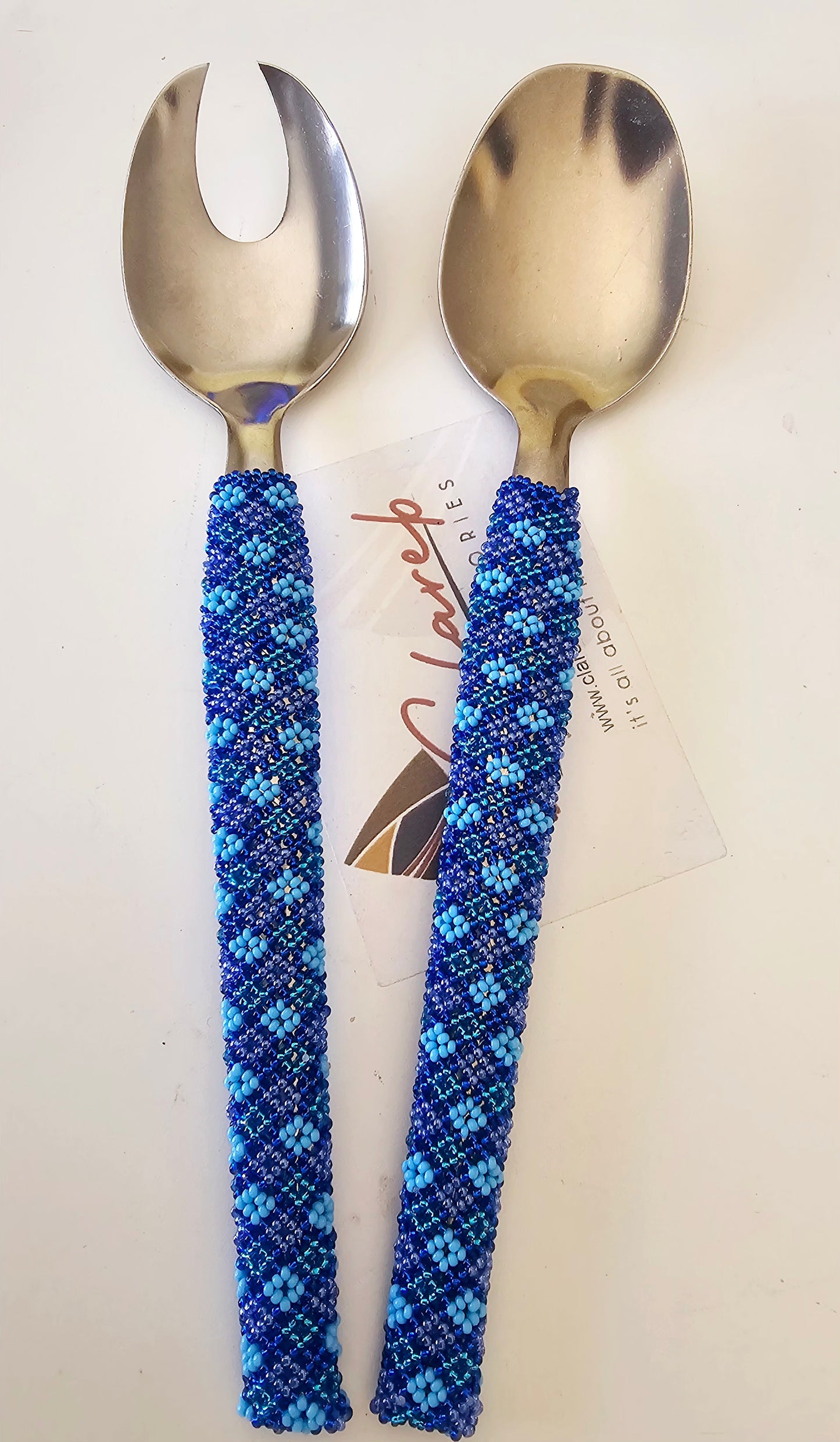Beaded Salad Servers set (2)