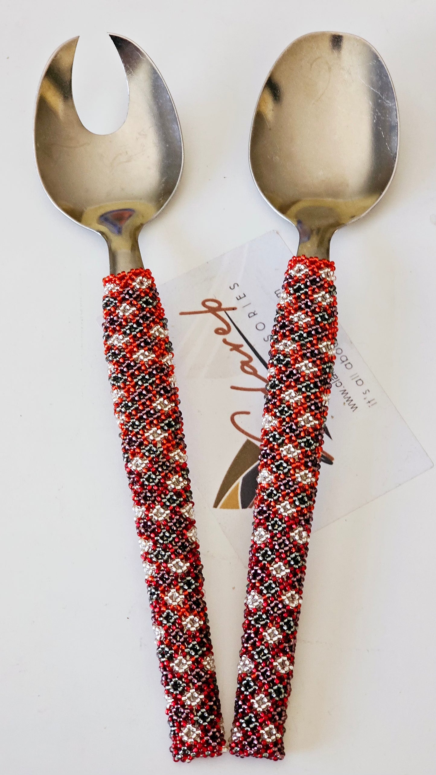 Beaded Salad Servers set (2)