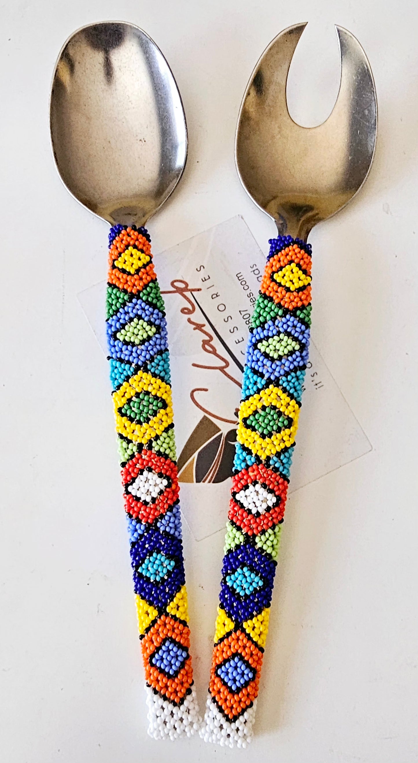 Beaded Salad Servers set (2)