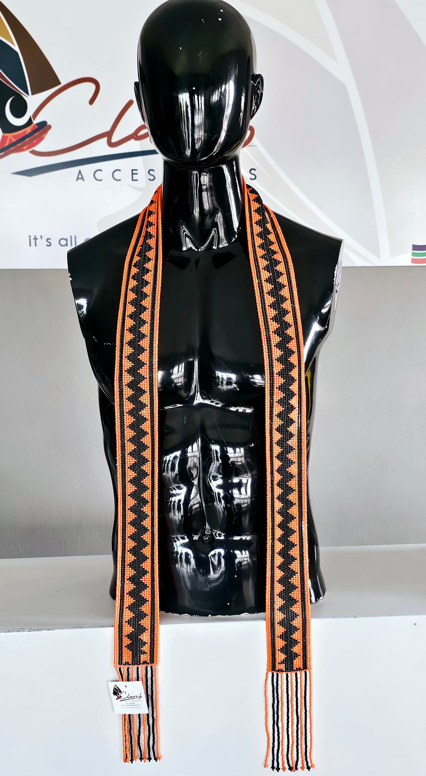 Sazi Men's Beaded Scarf