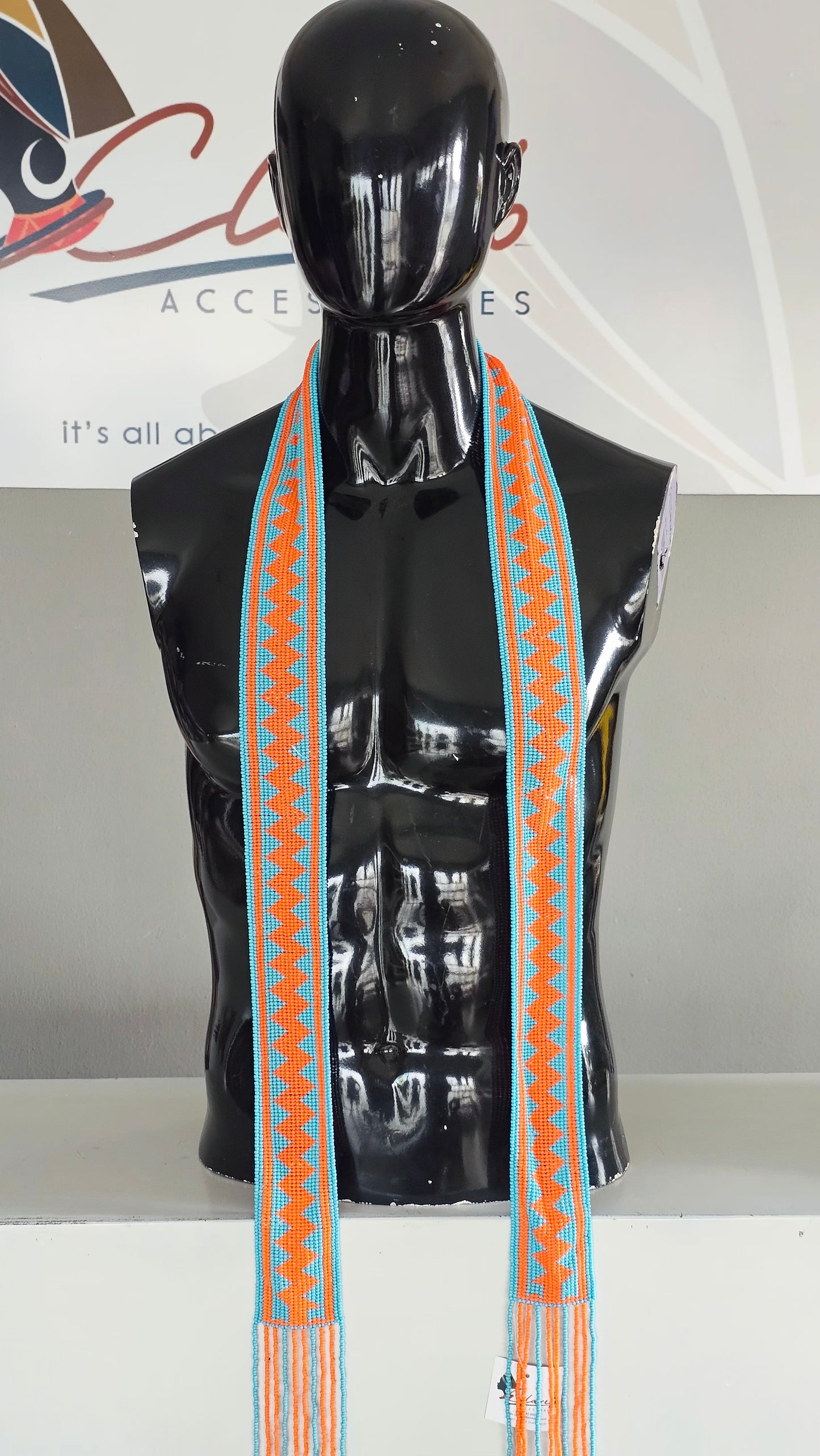 Sazi Men's Beaded Scarf