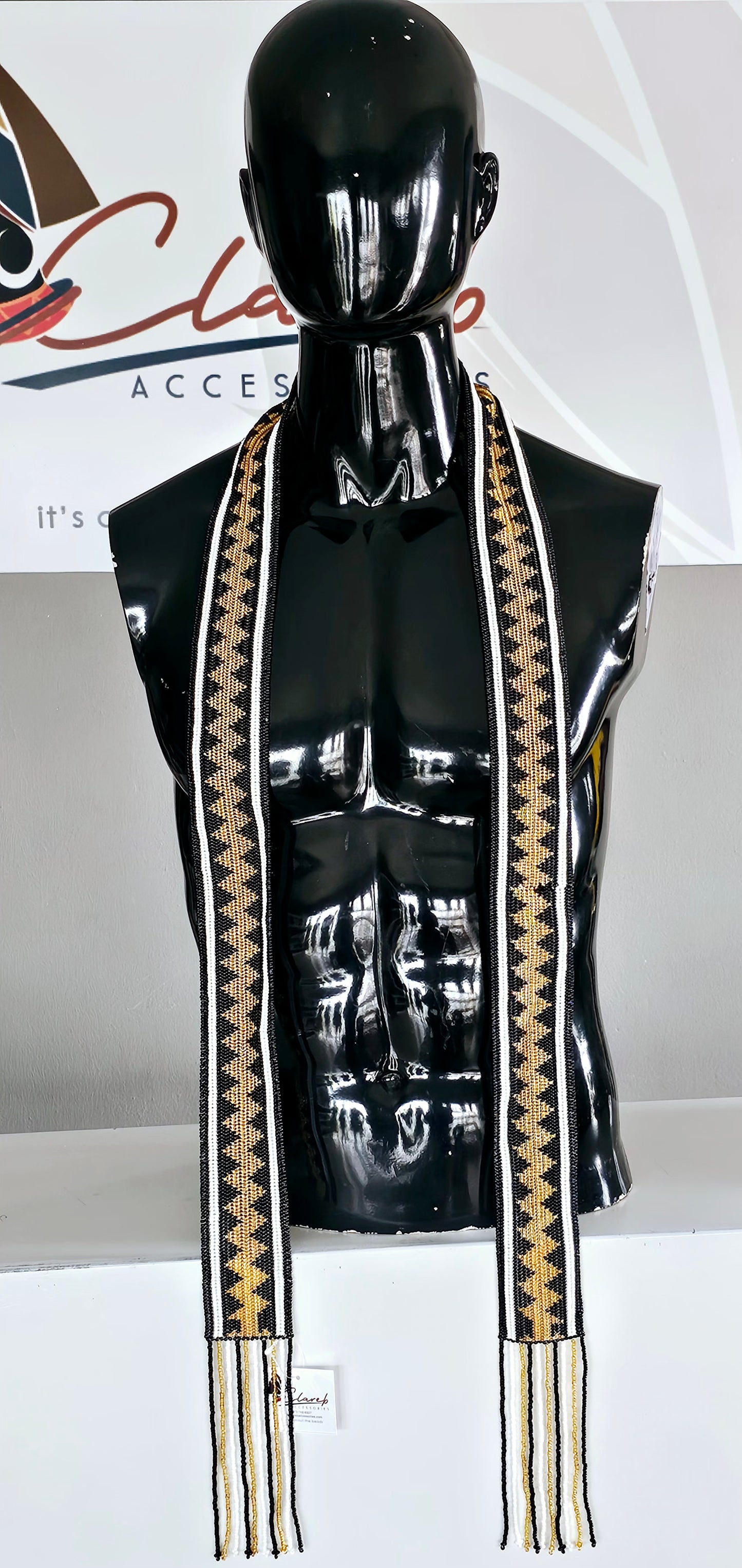 Sazi Men's Beaded Scarf