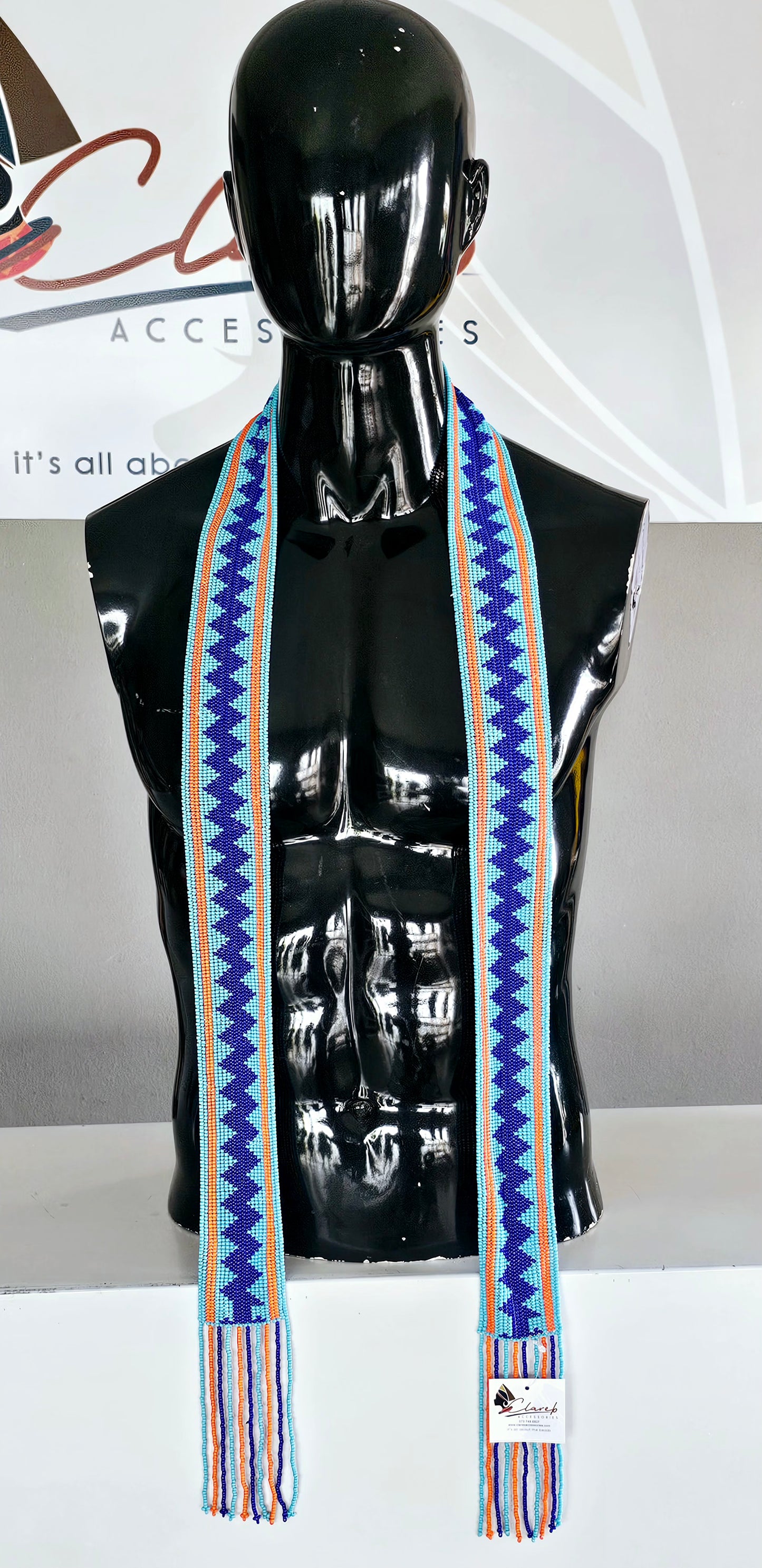 Sazi Men's Beaded Scarf