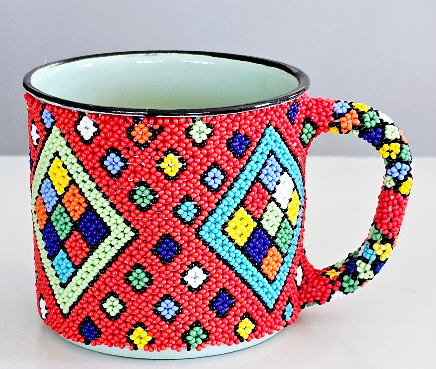 Beaded Enamel Mugs