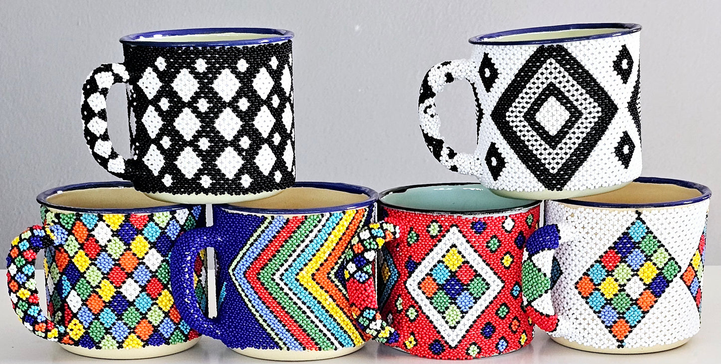 Beaded Enamel Mugs