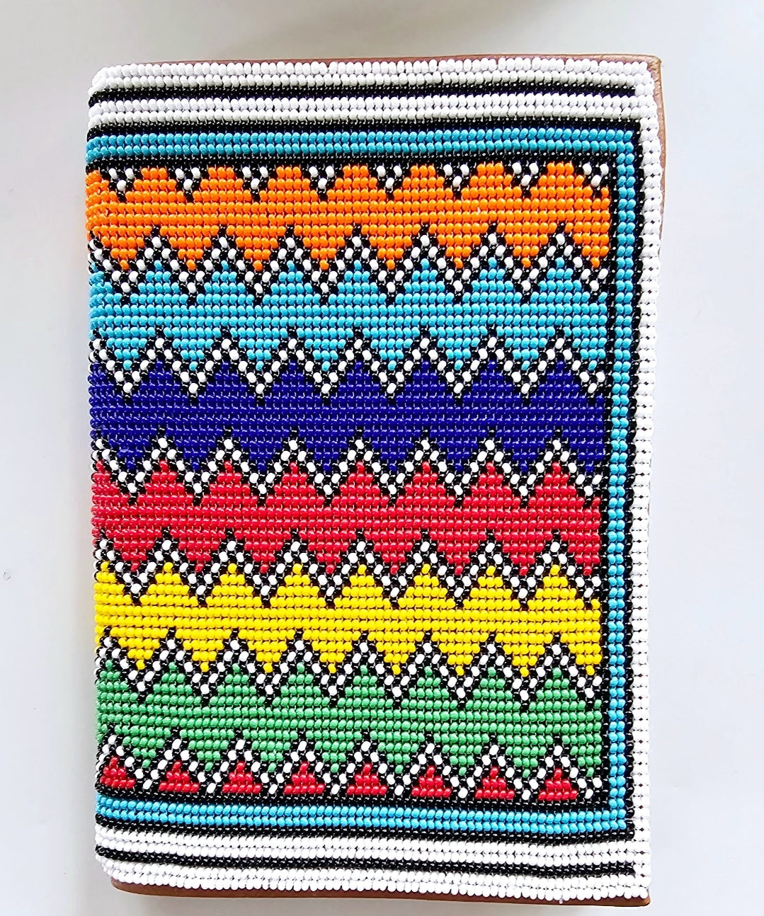 Beaded Genuine Leather Notebook Cover