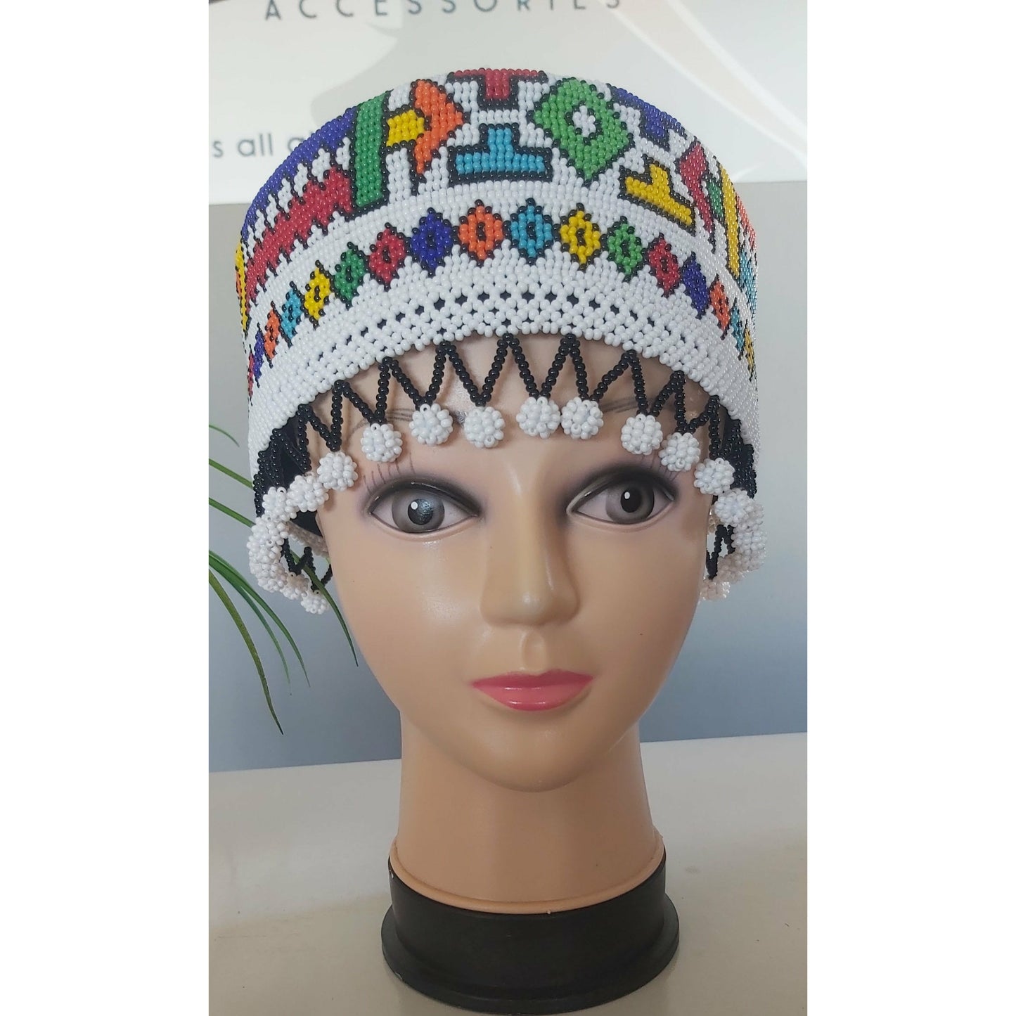 Beaded Crown Hat