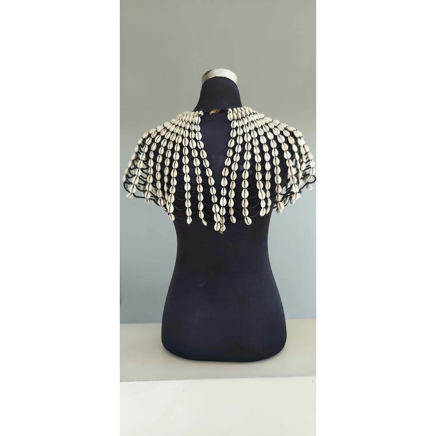 African Tribal Cowrie Shells Collar Necklace