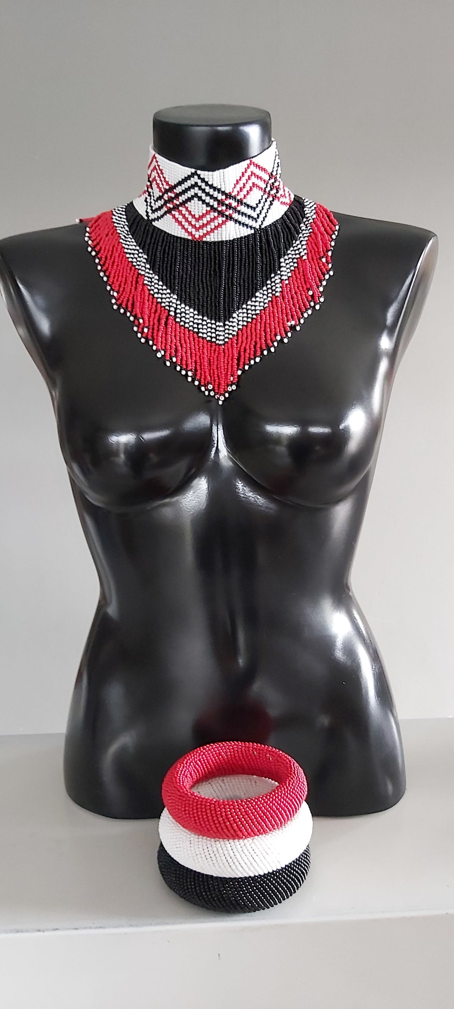 Beaded HighNeckpiece Chocker