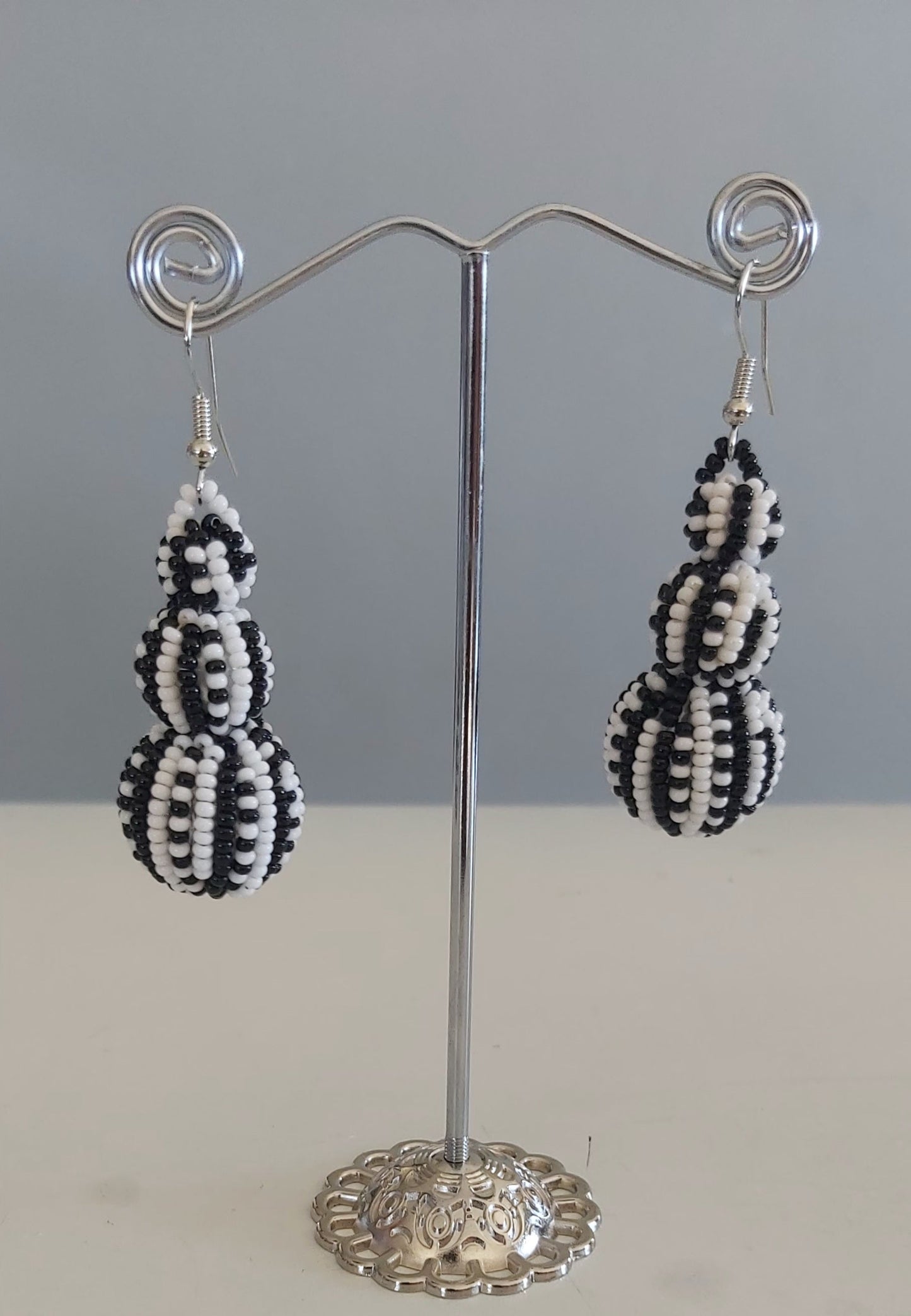 3 Ball Beaded Earrings