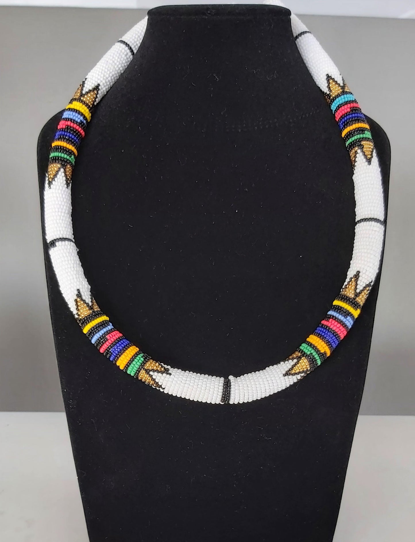 Zulu Beaded Thick Necklace