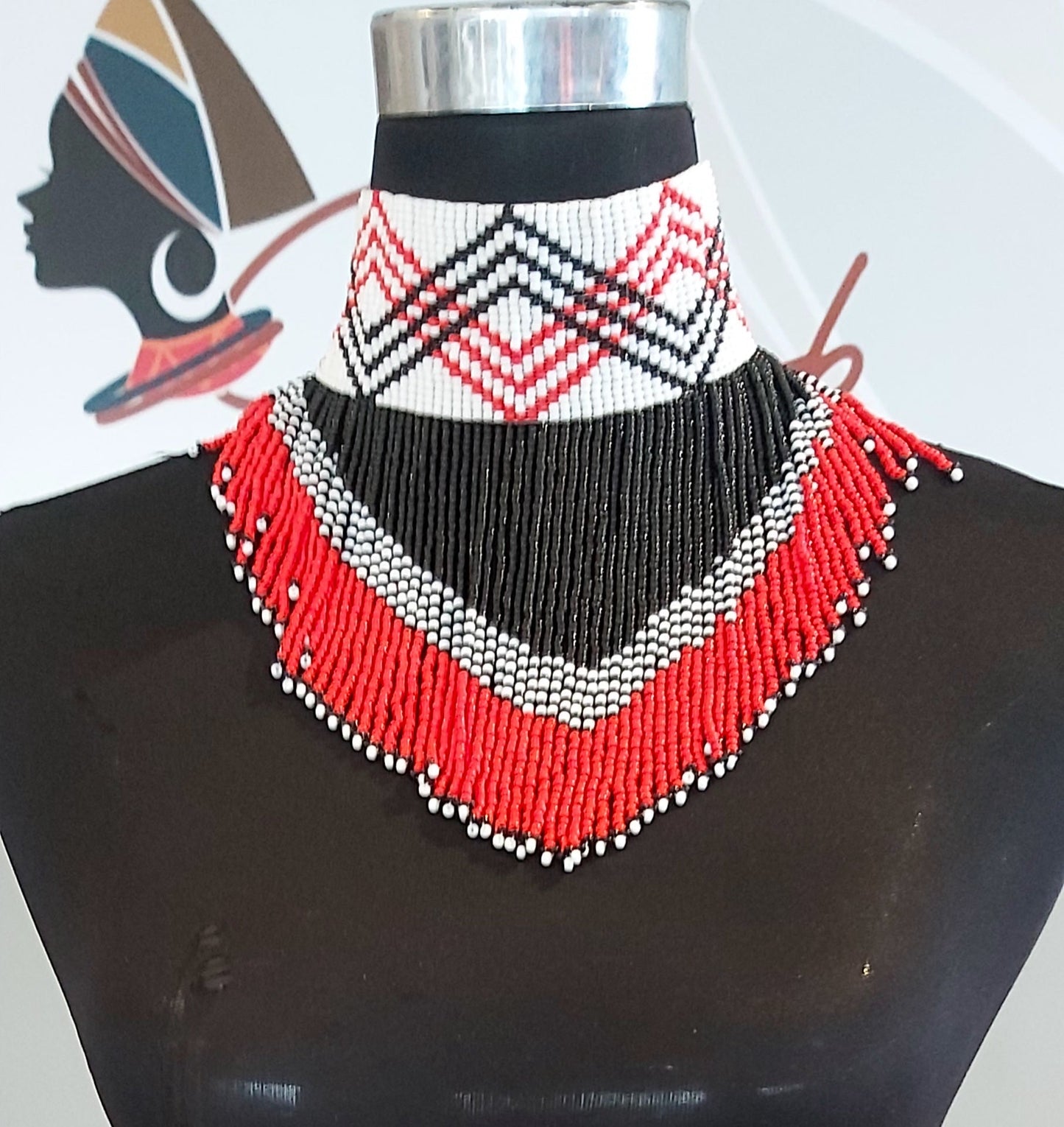 Beaded HighNeckpiece Chocker