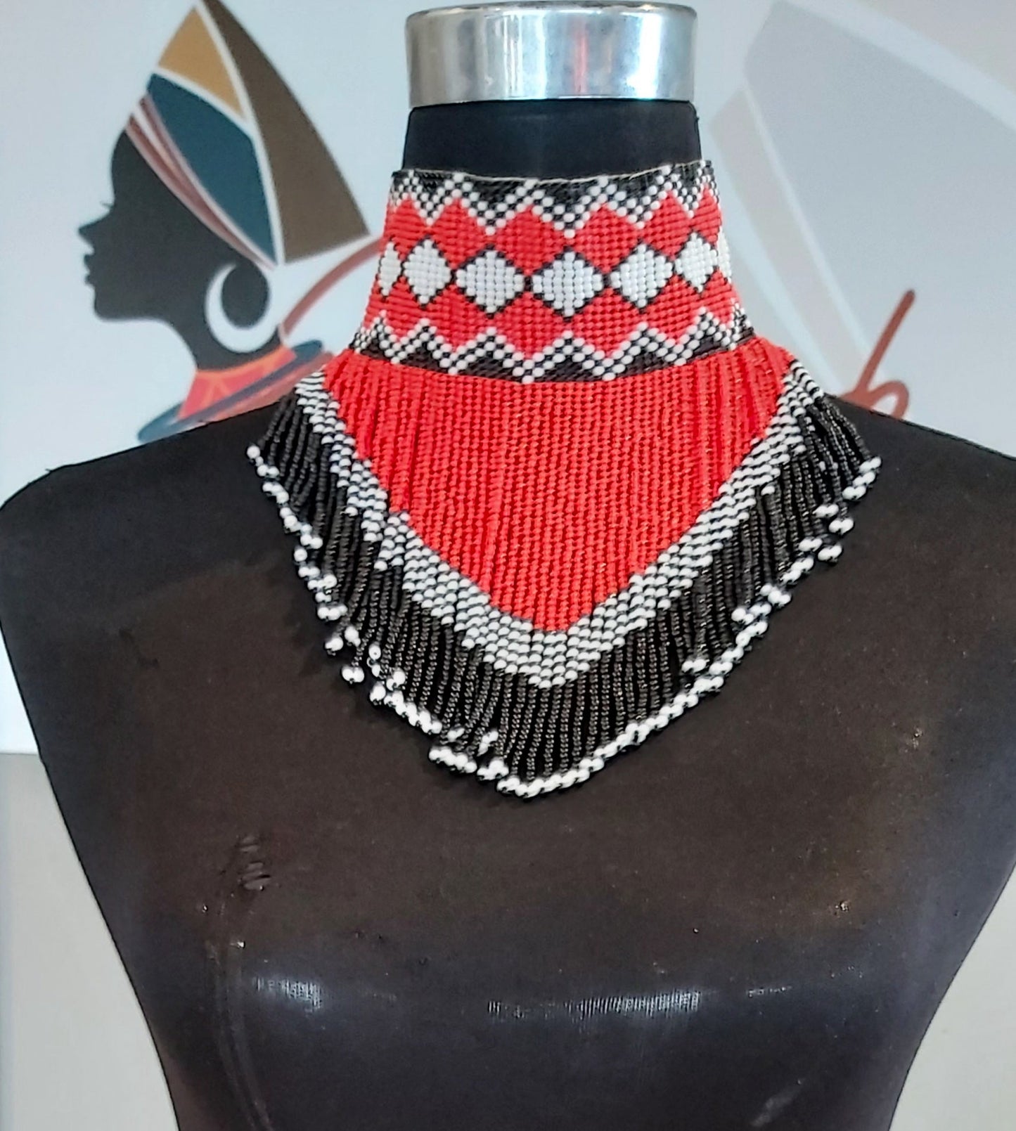 Beaded HighNeckpiece Chocker
