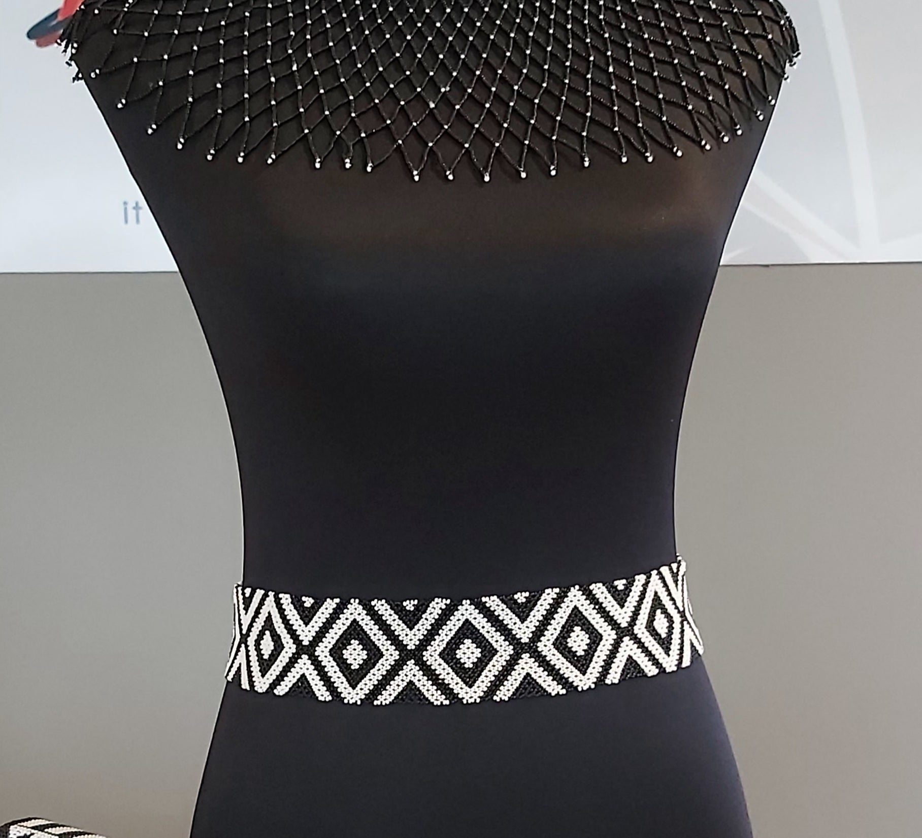 Black 2024 beaded belt