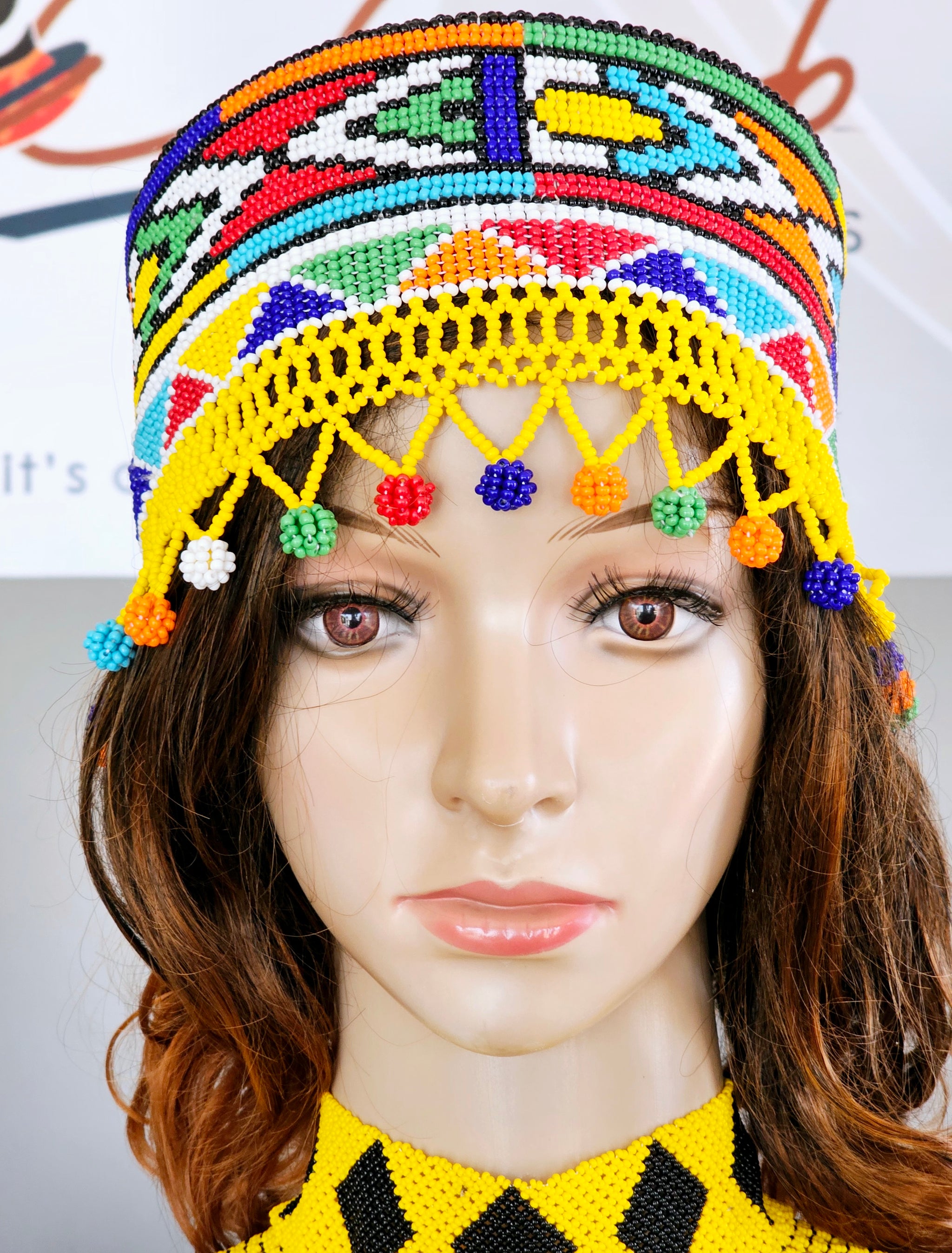 Beaded Crown Hat – Clareb Accessories