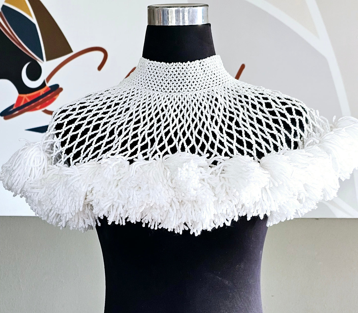 Fluffy Beaded Cape