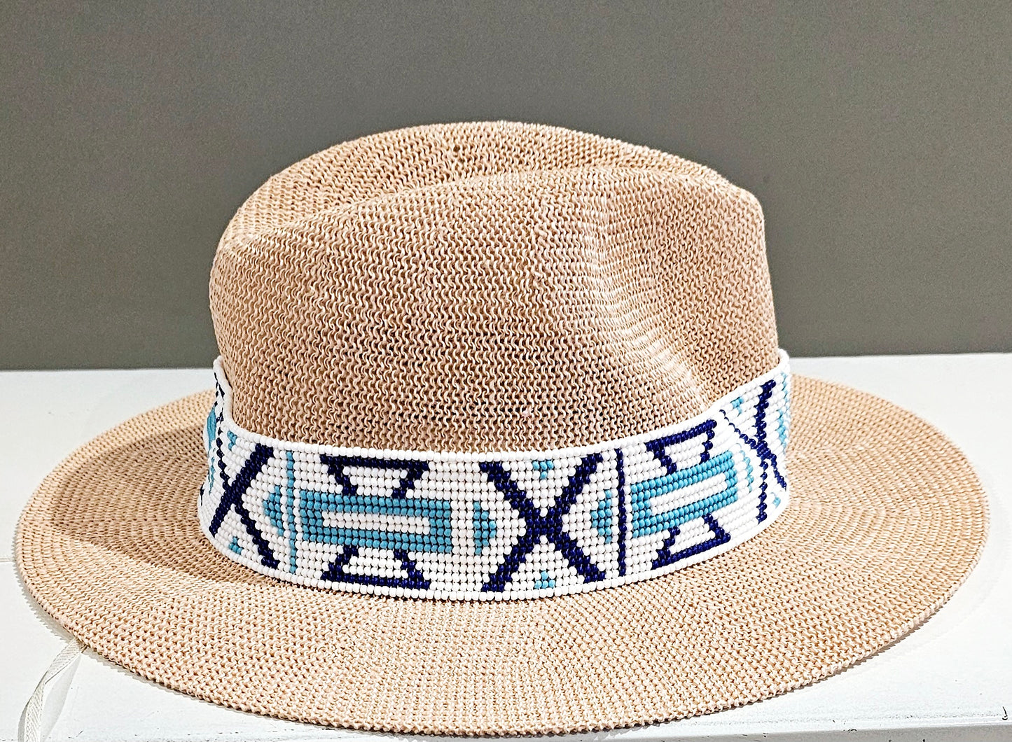 Beaded Straw Hat