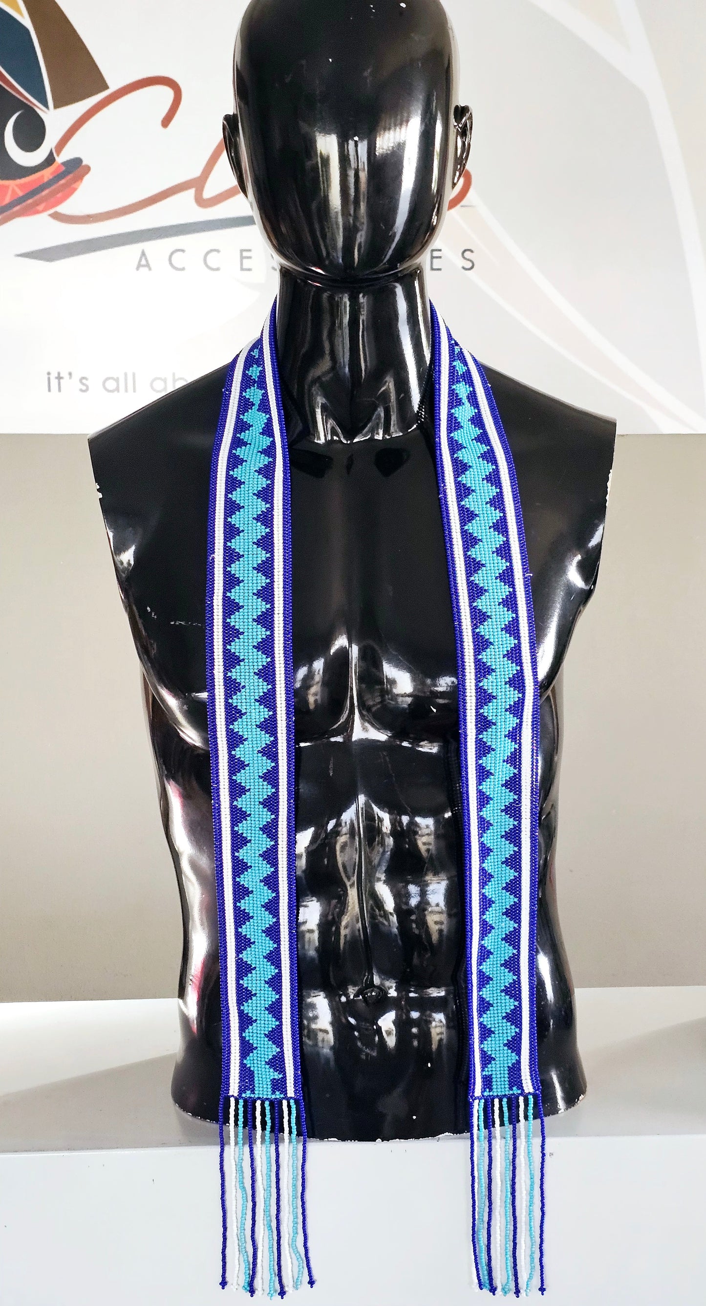 Sazi Men's Beaded Scarf