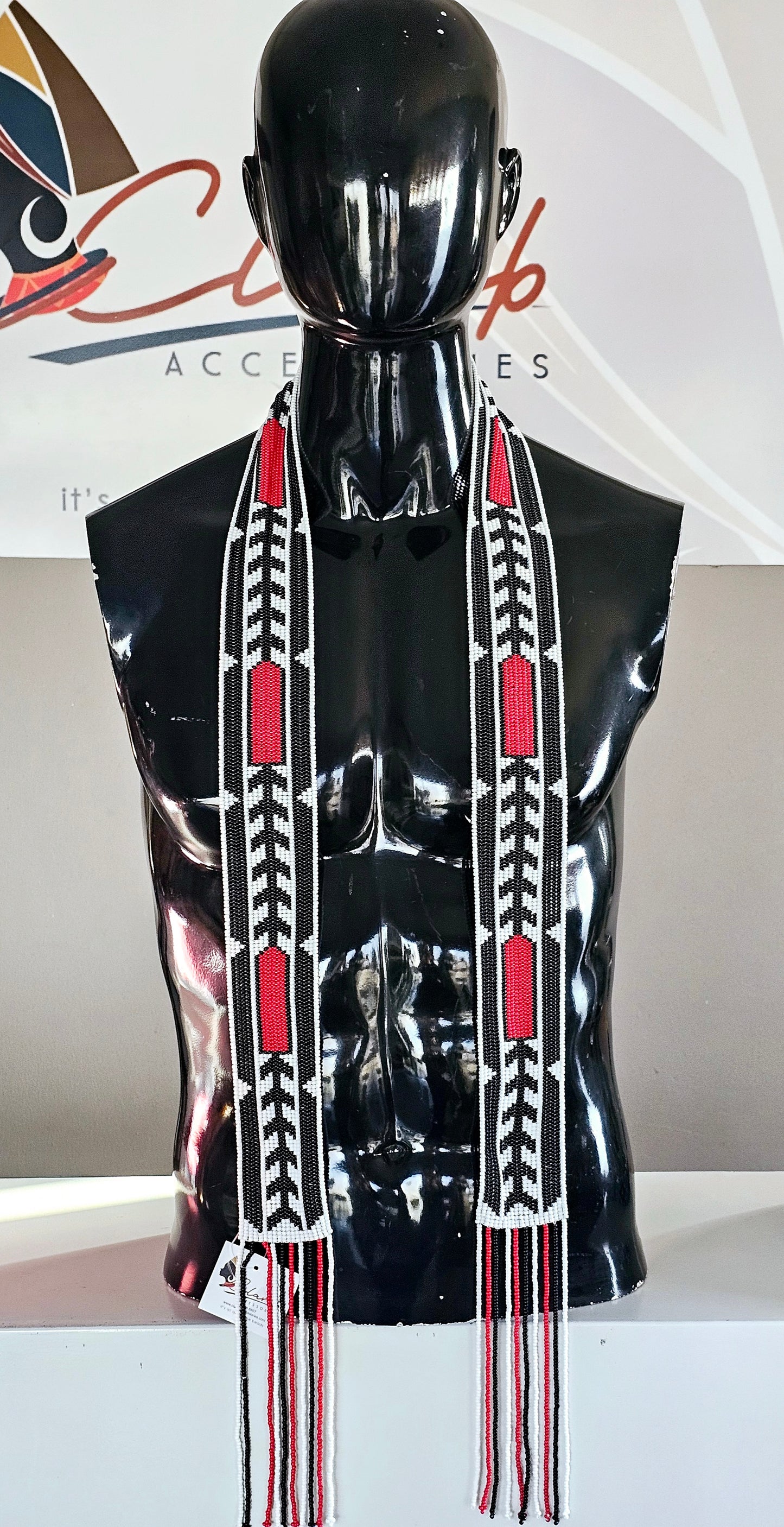 Sazi Men's Beaded Scarf