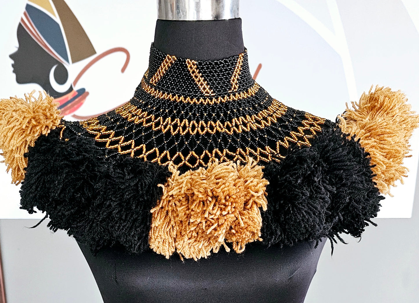 Fluffy Beaded Cape