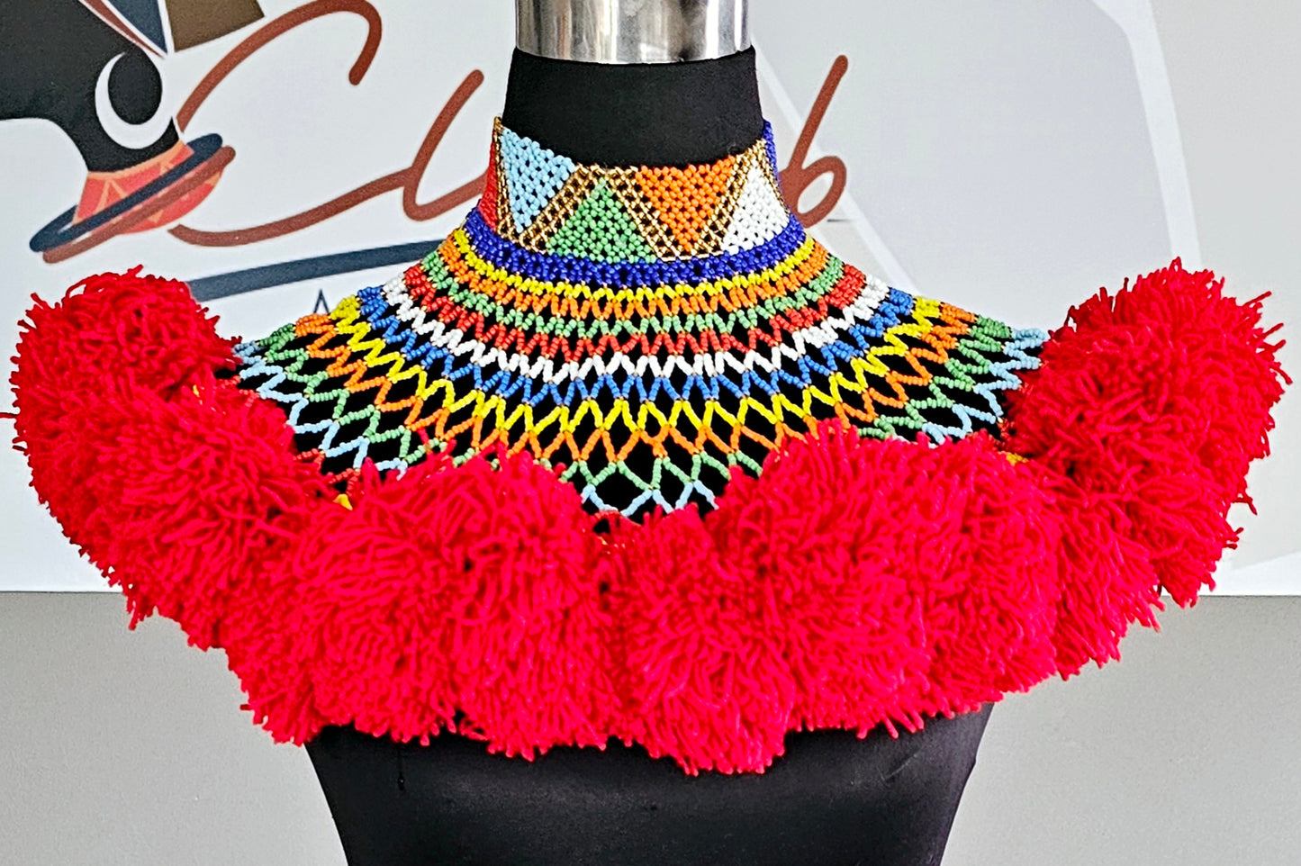 Fluffy Beaded Cape