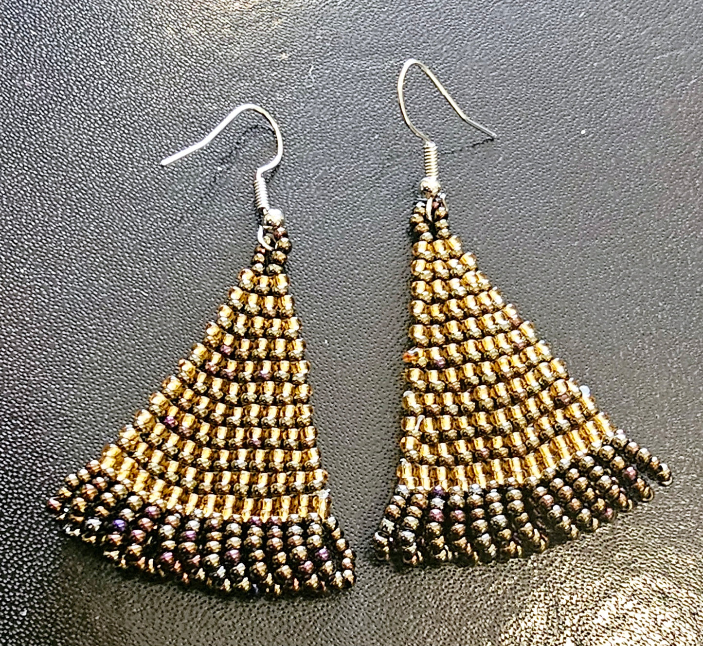 Triangle Beaded Earrings