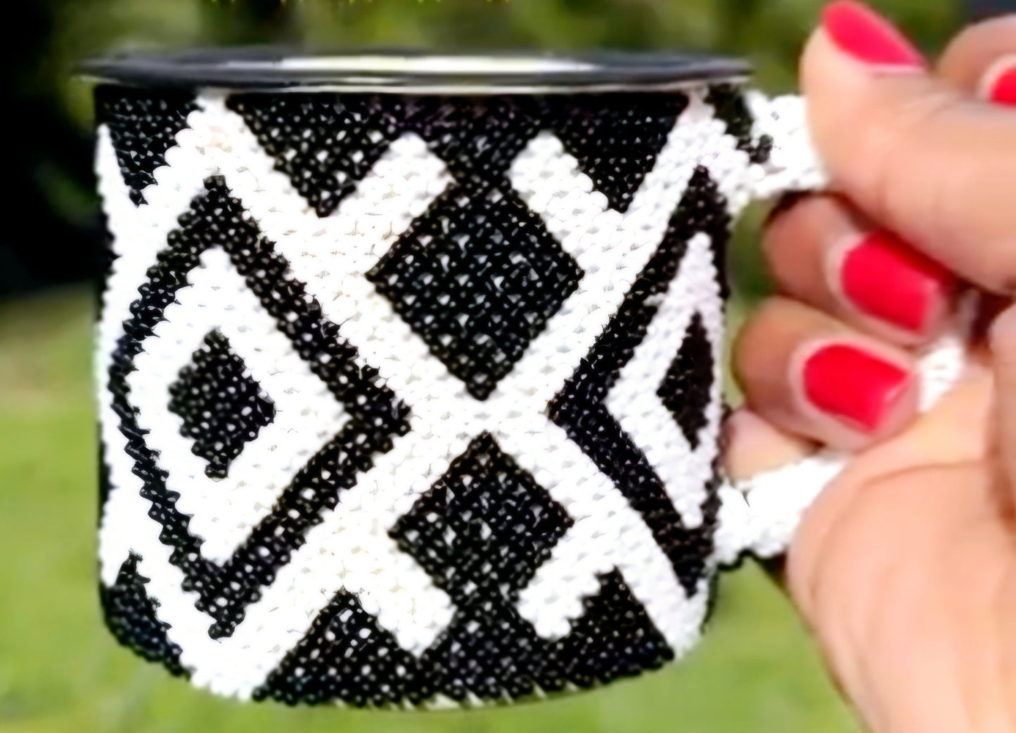 Beaded Enamel Mugs