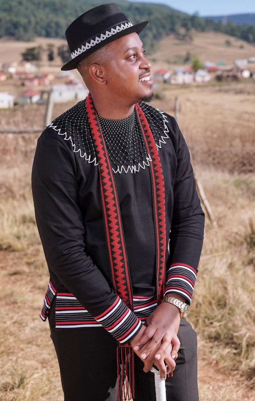 Sazi Men's Beaded Scarf