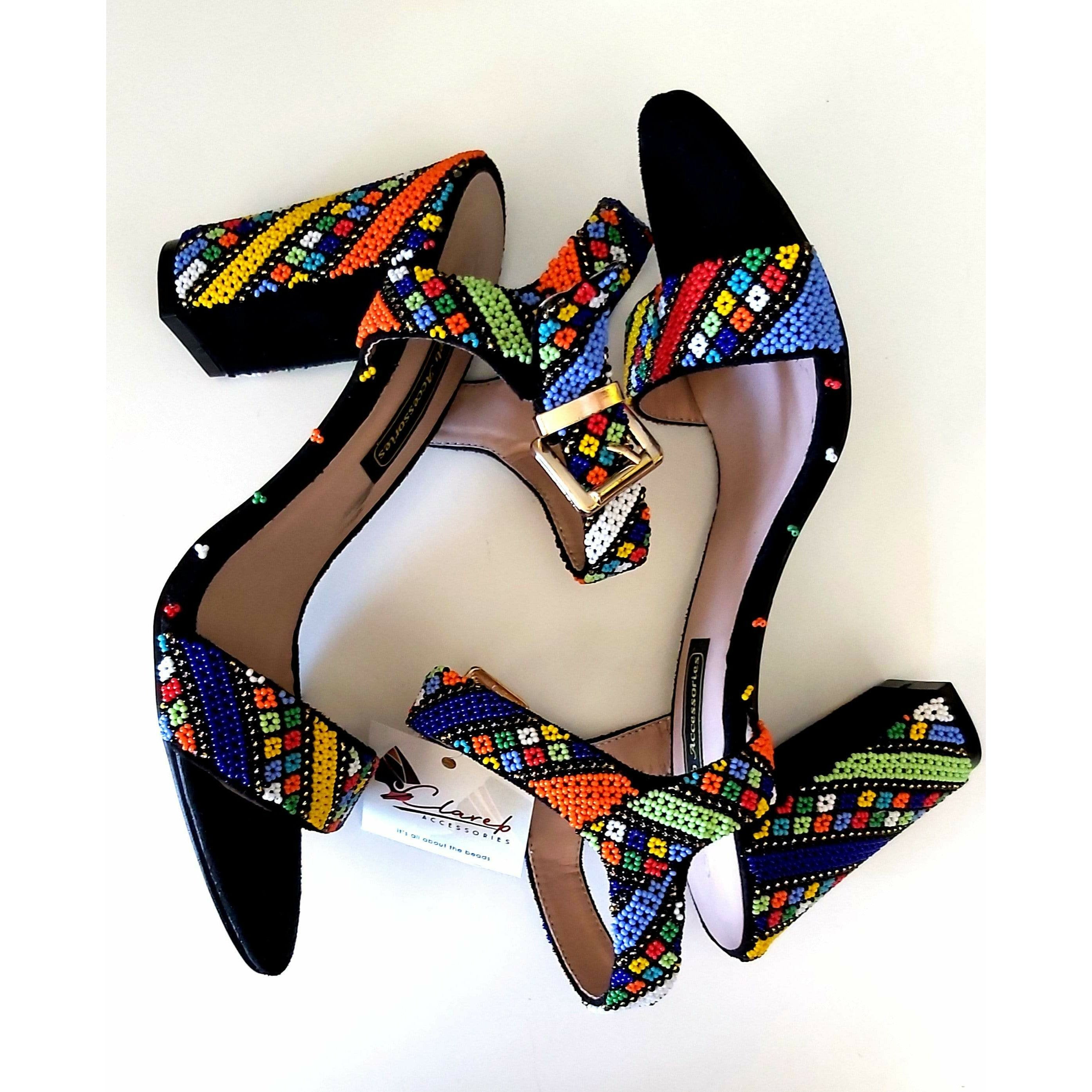 Beaded Shoe Heels – Clareb Accessories