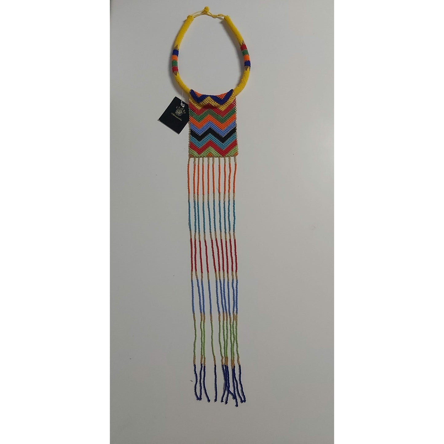 Beaded Neckring with Tassels