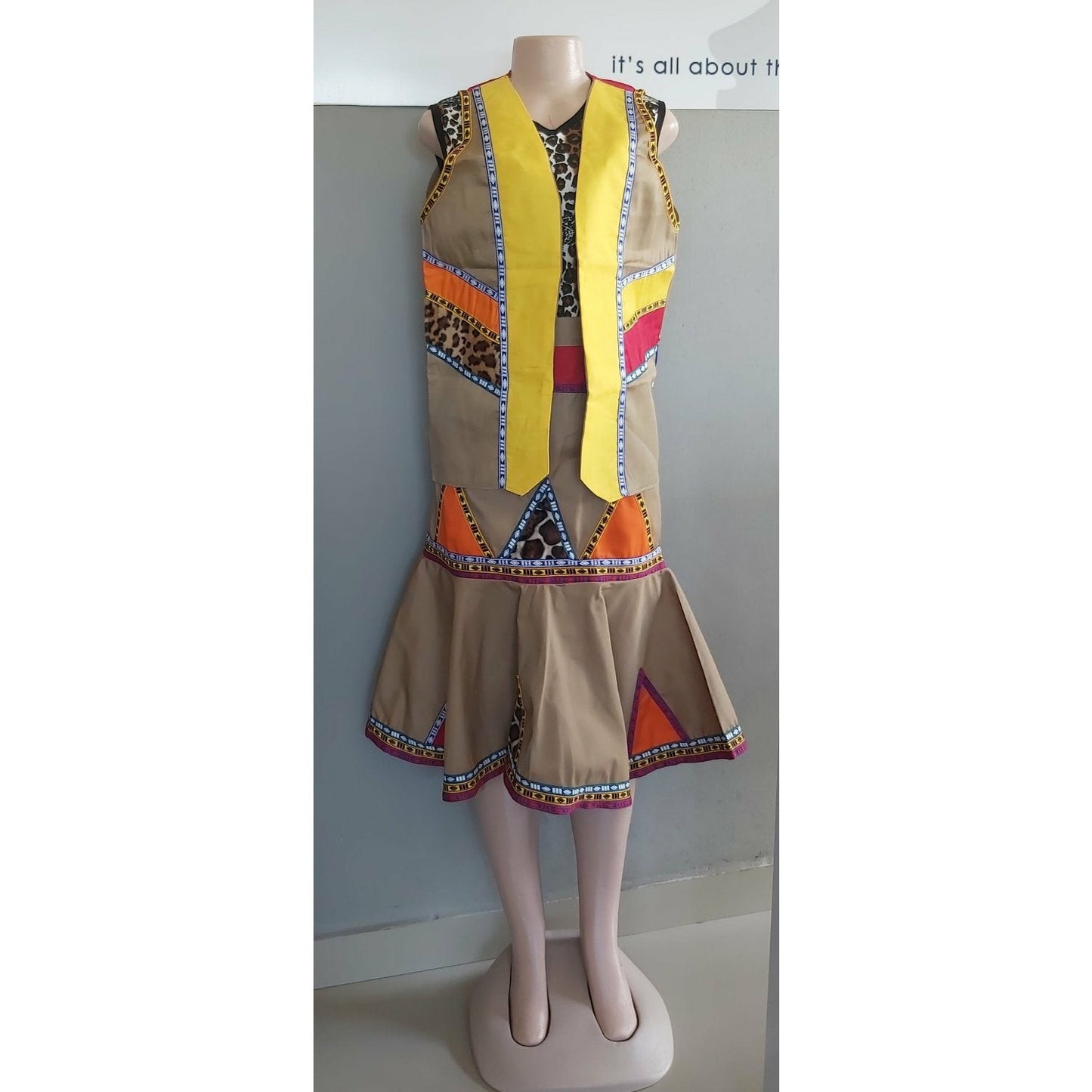 umBlaselo - Zulu Skirt and Waistcoat set 