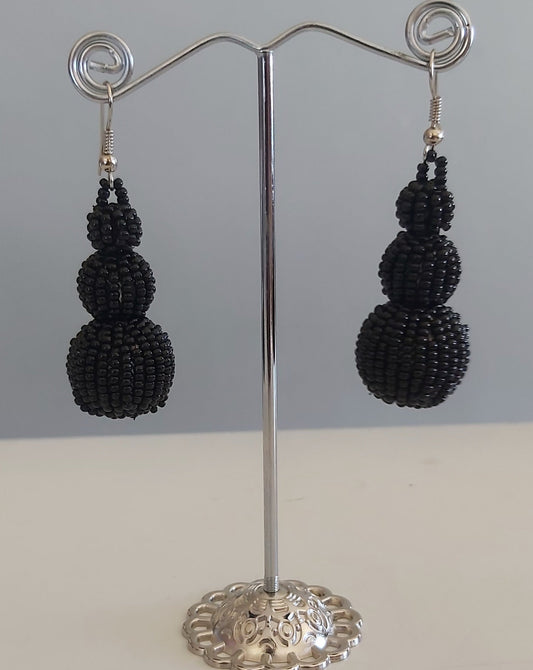 3 Ball Beaded Earrings