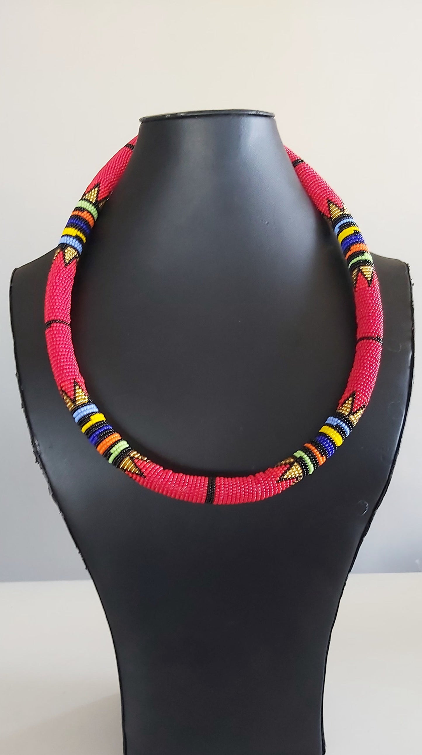 Zulu Beaded Thick Necklace