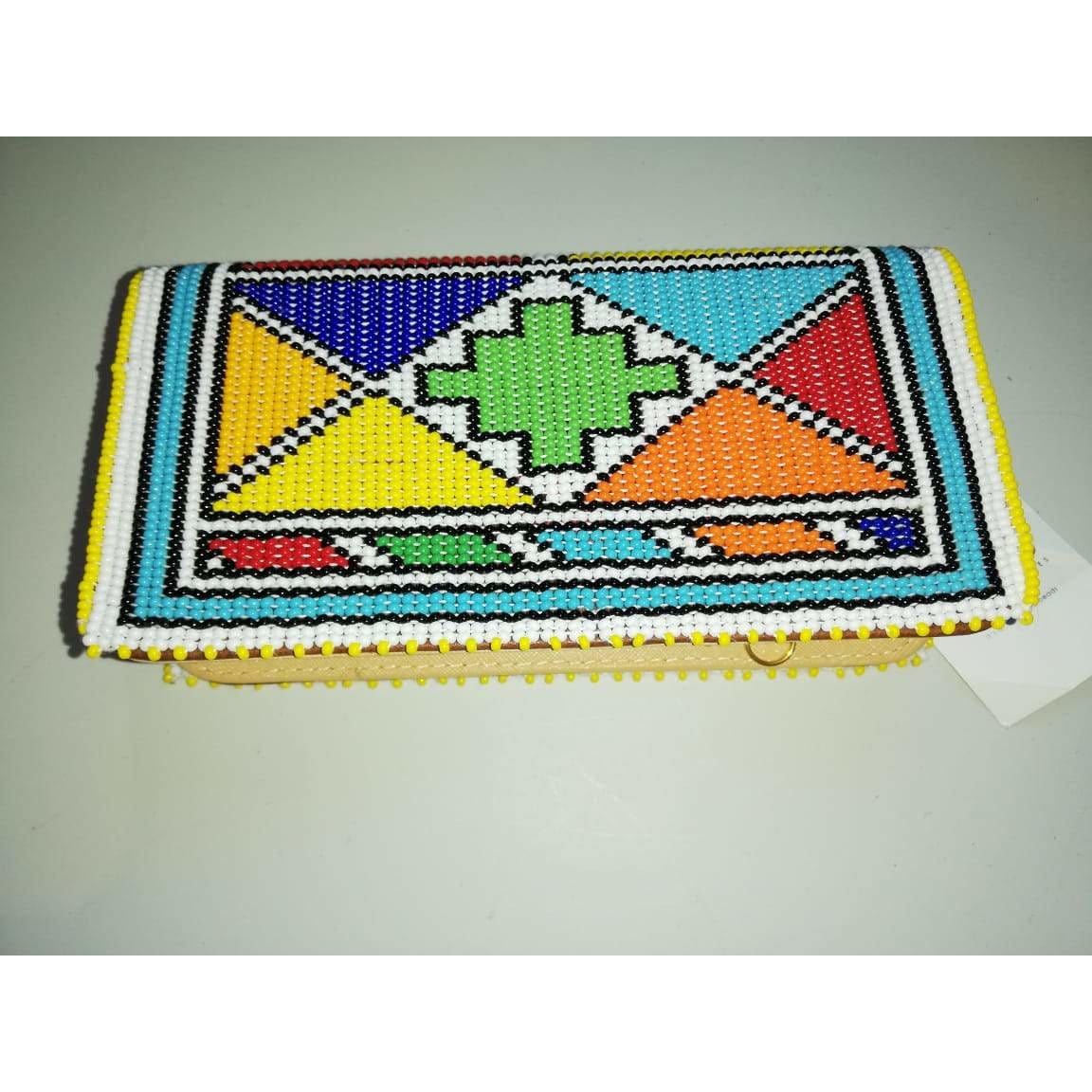 Beaded Wallet Ndebele pattern Clareb Accessories