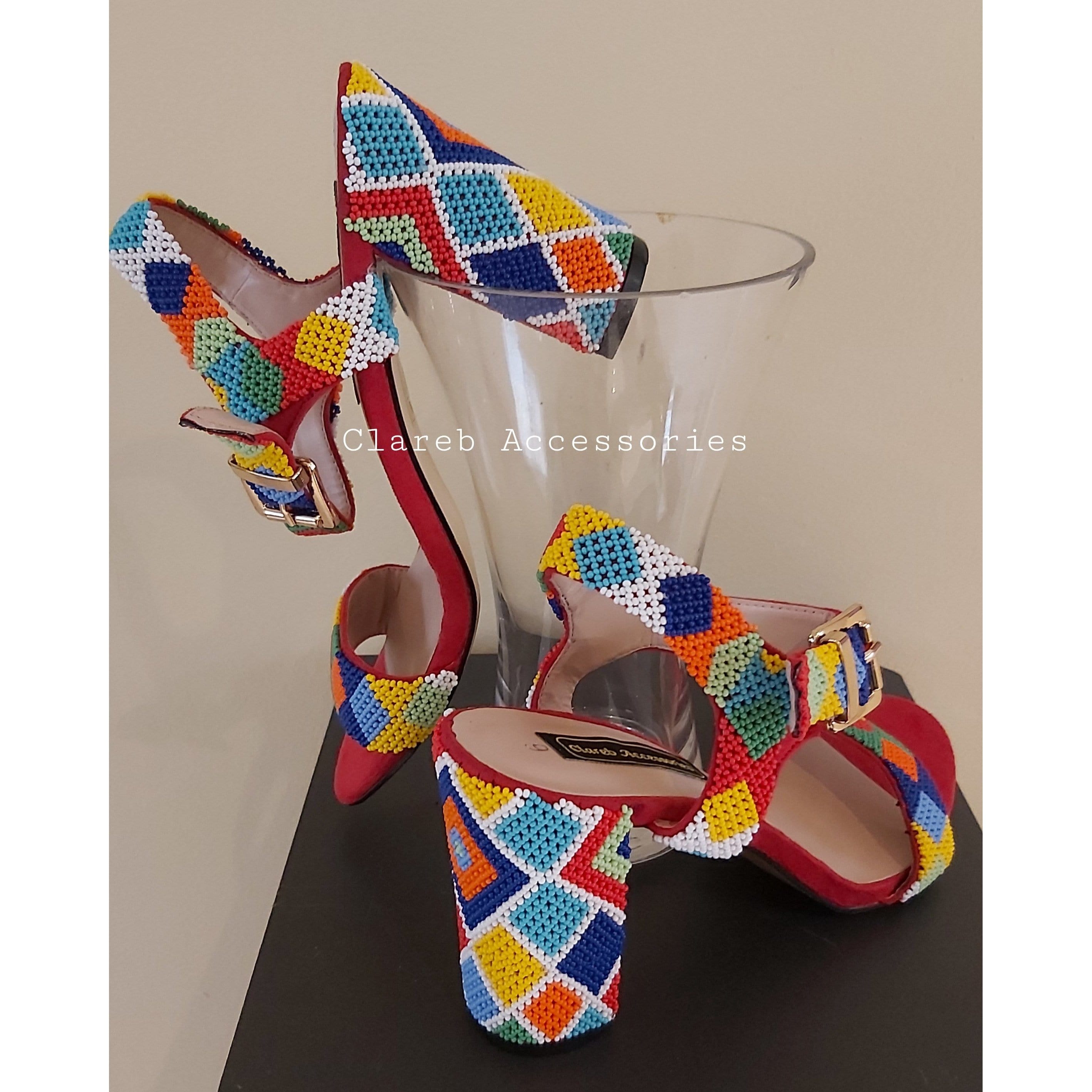 Beaded Shoe Heels Clareb Accessories